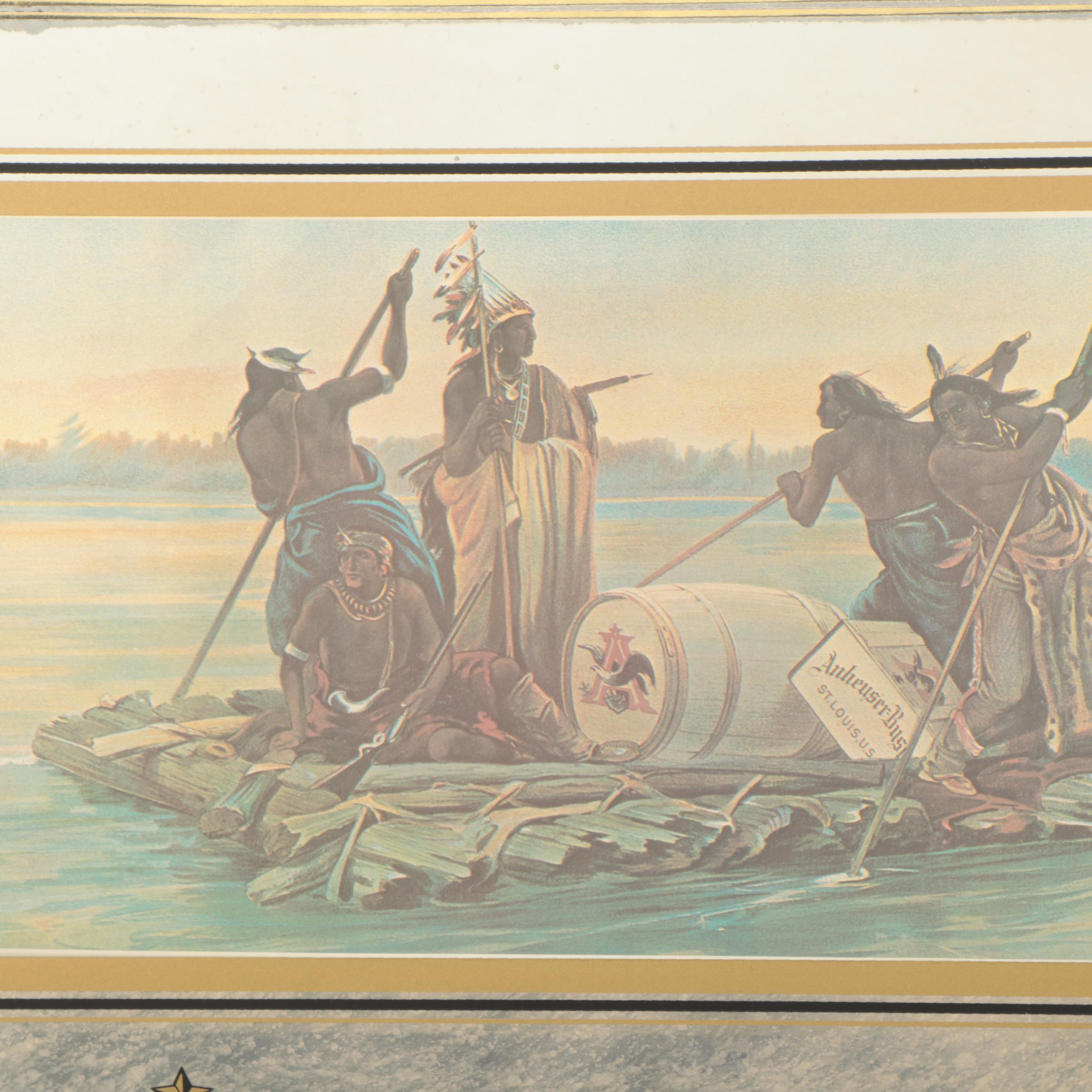 Anheuser-Busch Advertisement Bar Mirror Wall Décor