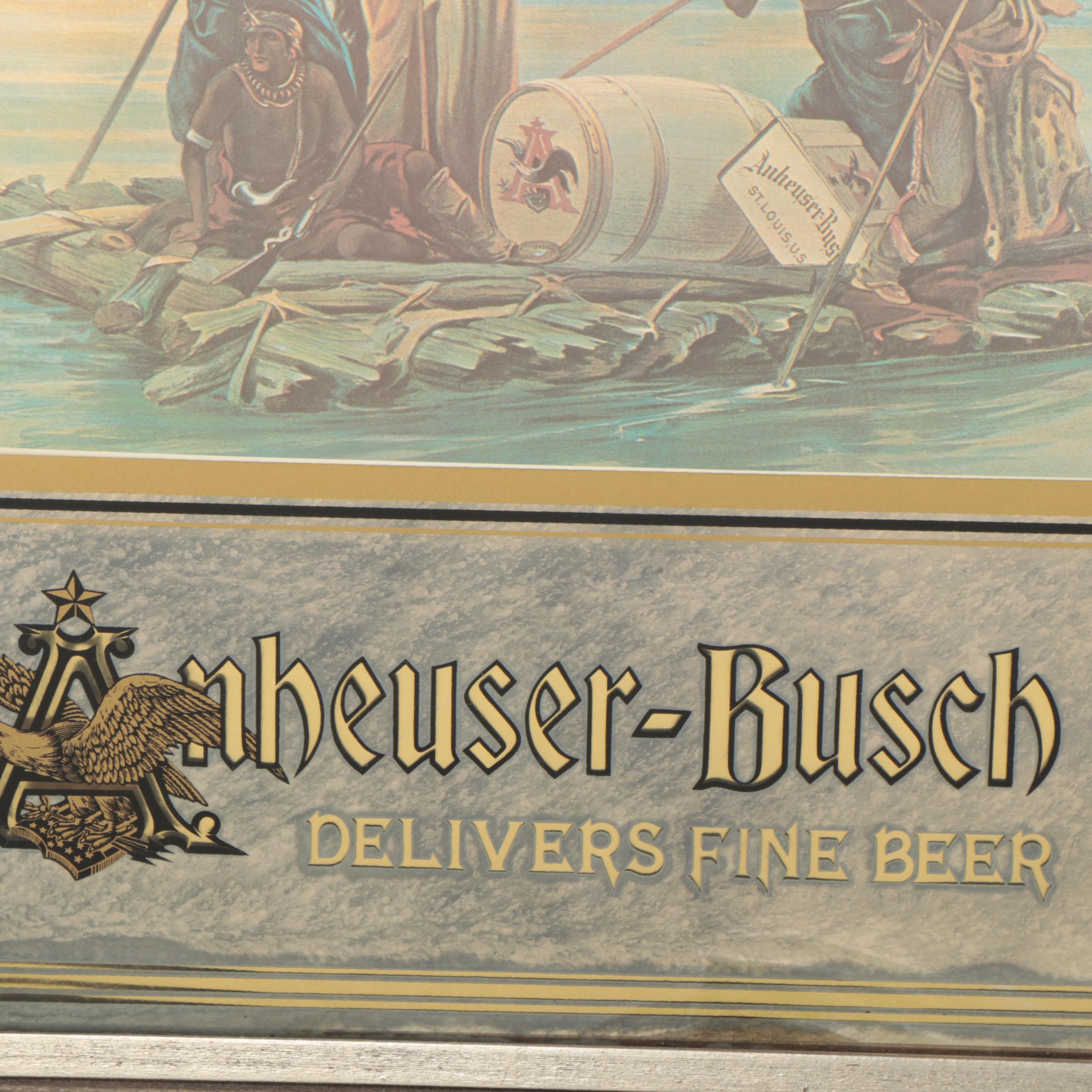 Anheuser-Busch Advertisement Bar Mirror Wall Décor