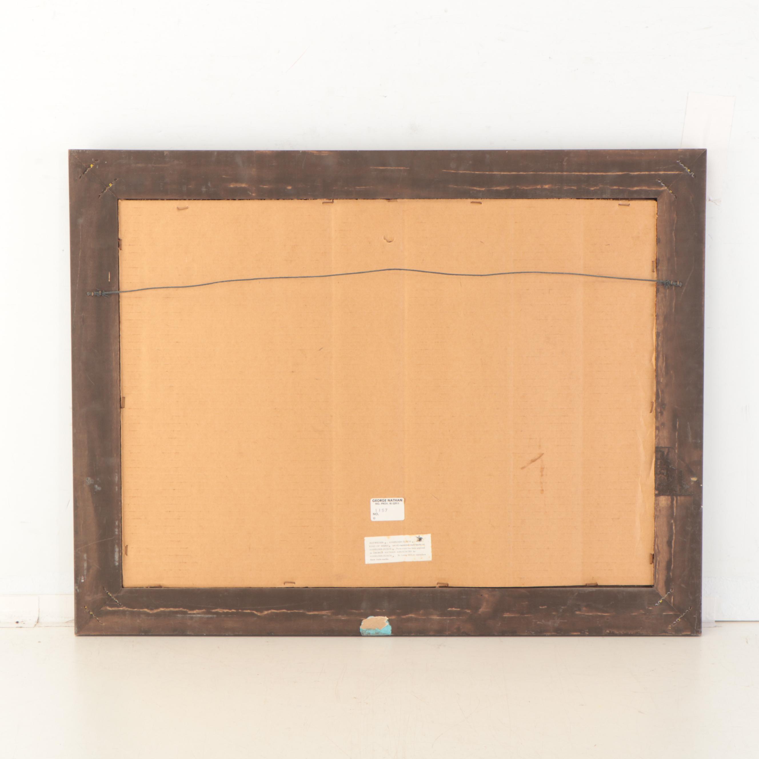 Anheuser-Busch Advertisement Bar Mirror Wall Décor