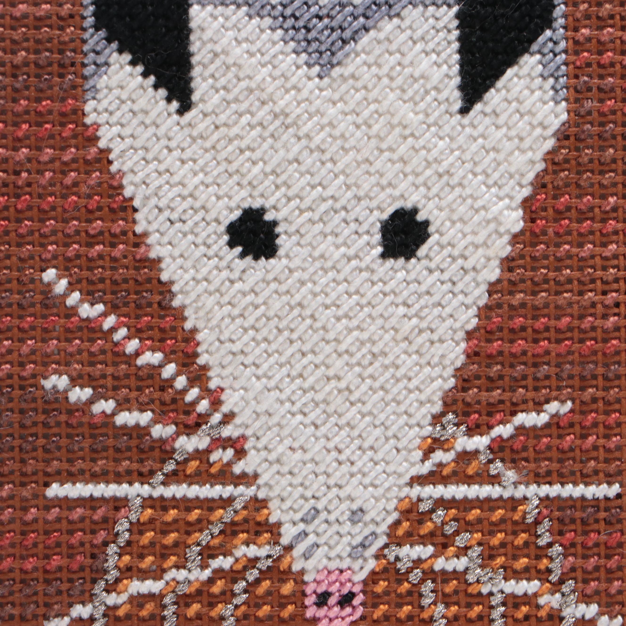 Charley Harper "Passel of Possums" Needlepoint and Harper Bird Soft Sculptures