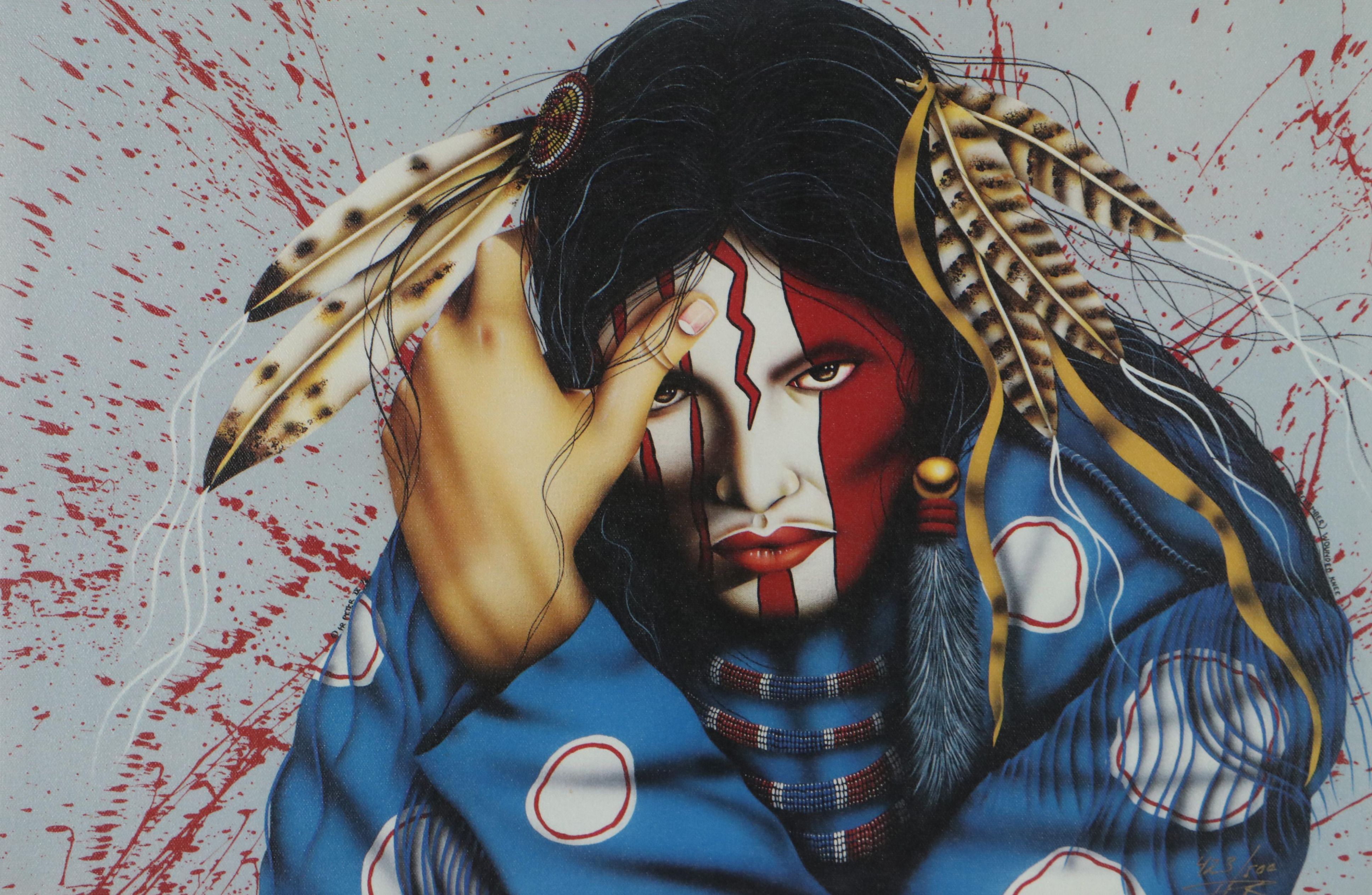 Henri Peter Offset Lithograph "(I Remember) Wounded Knee," 1993