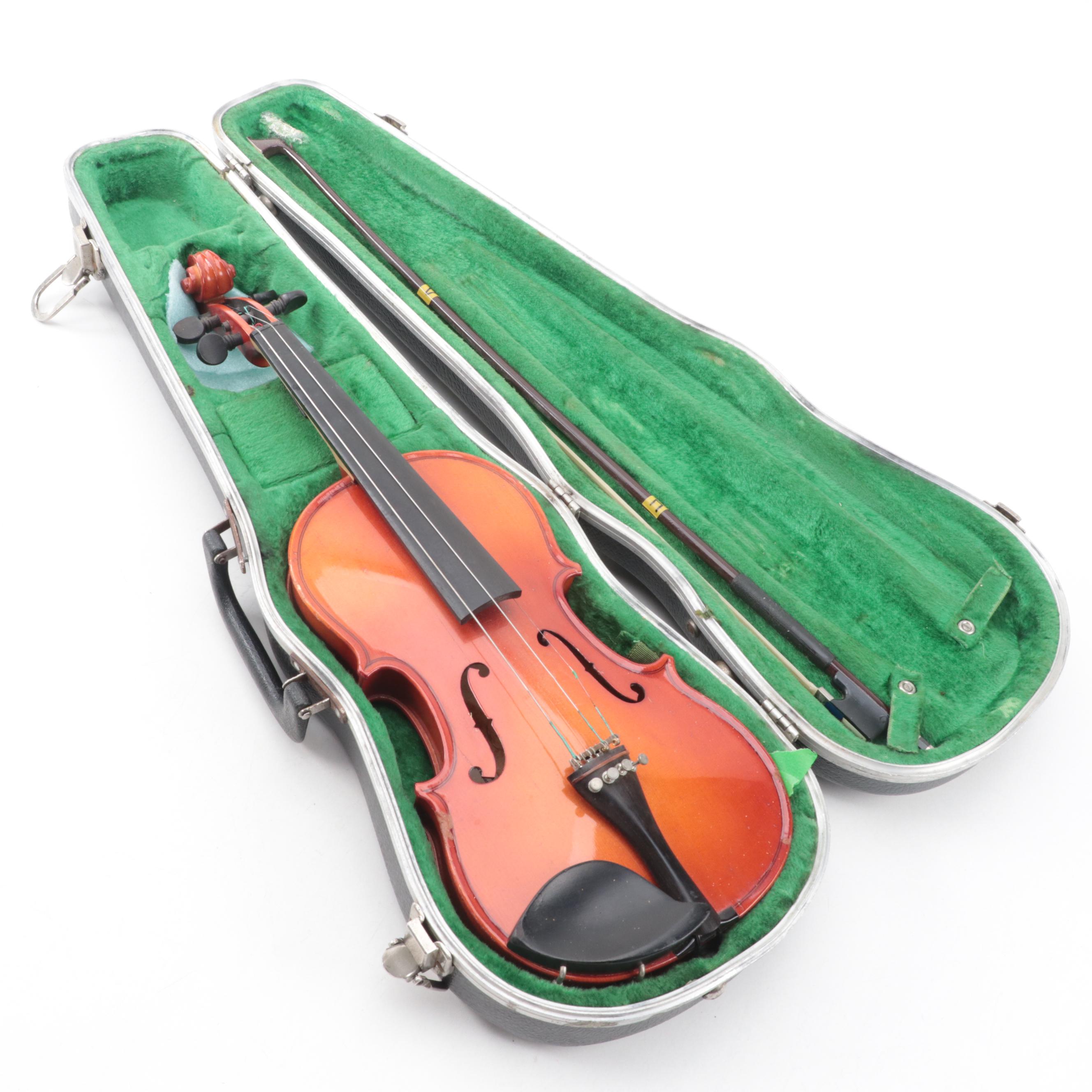 Romanian Stradivarius Replica 4/4 Violin with Bow and Case