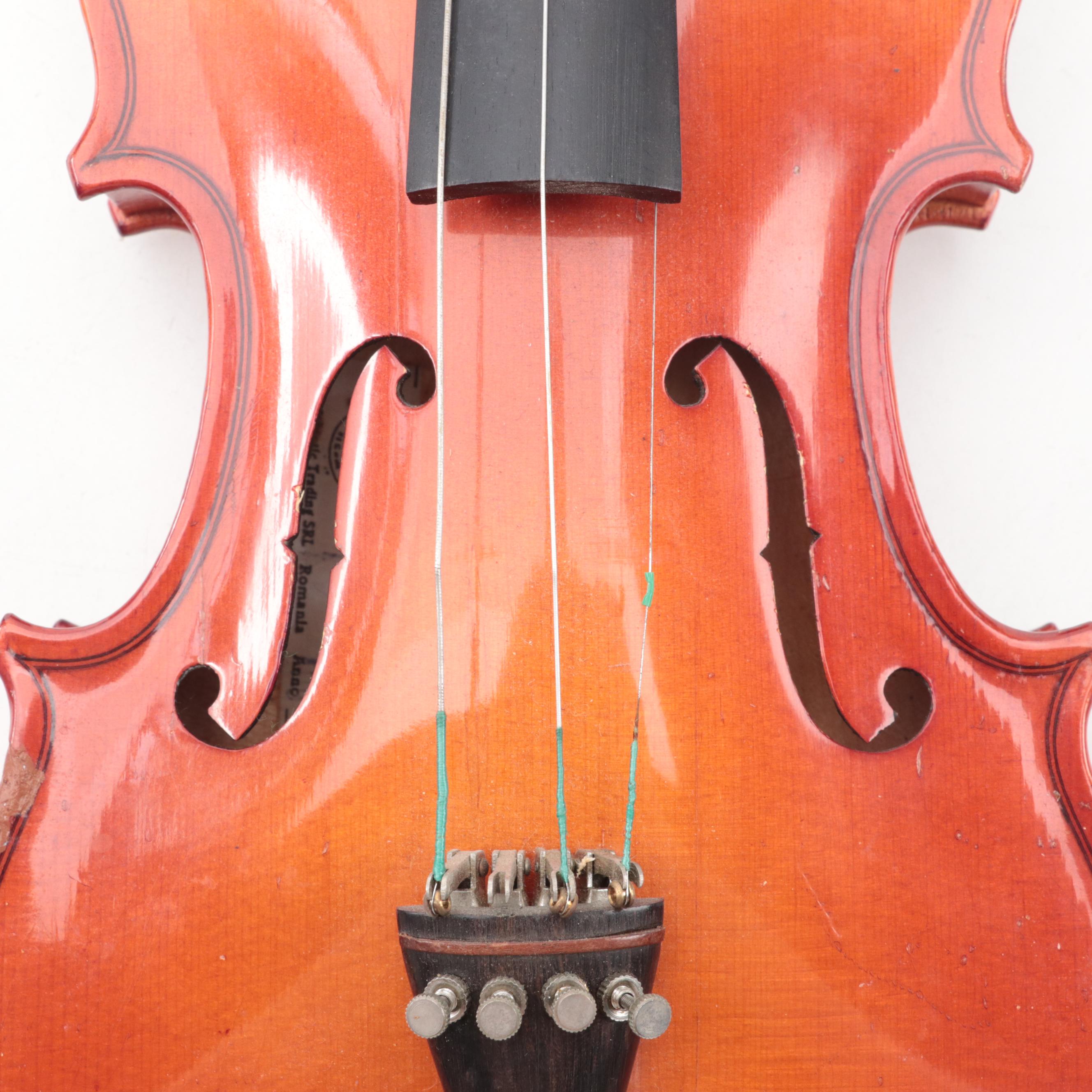 Romanian Stradivarius Replica 4/4 Violin with Bow and Case