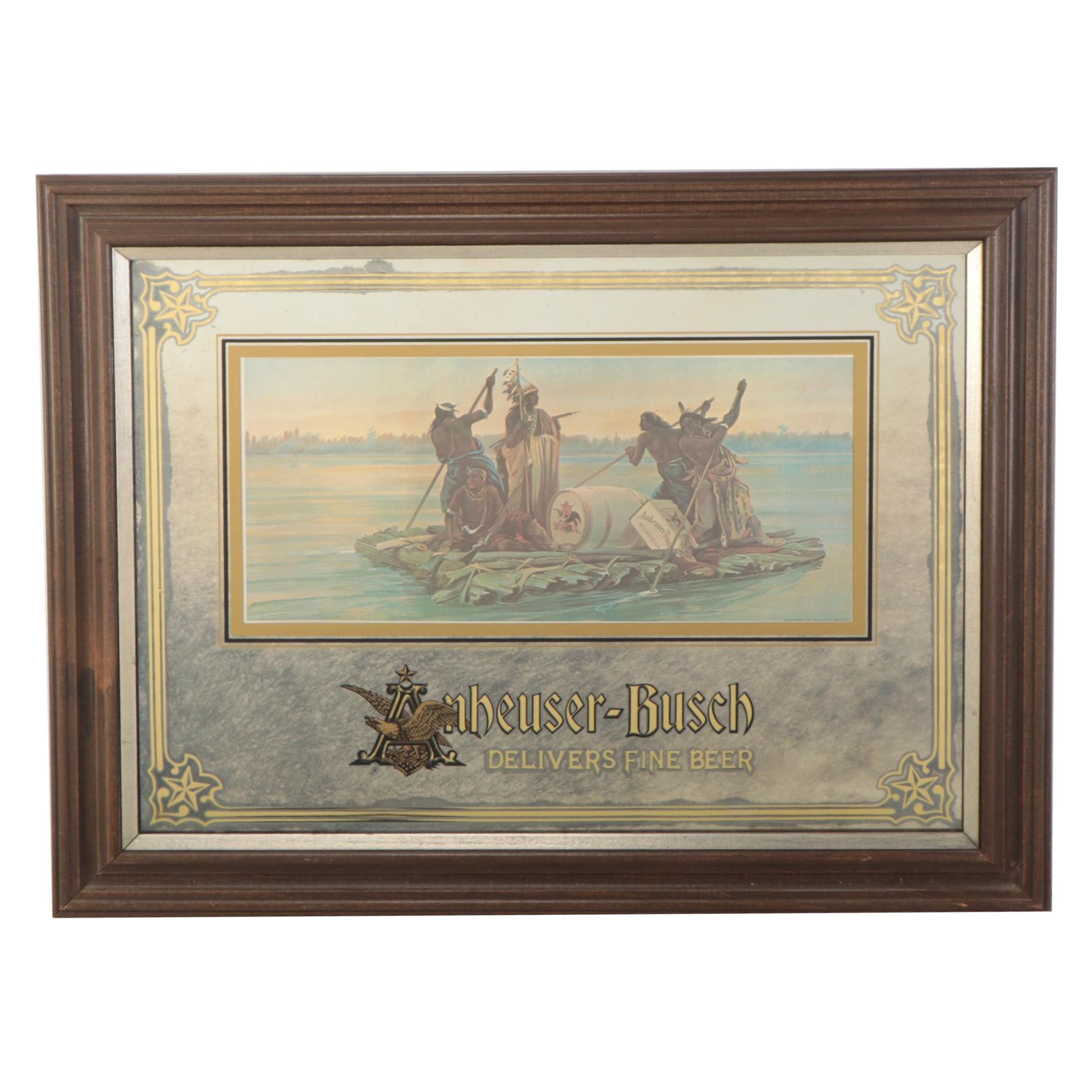 Anheuser-Busch Advertisement Bar Mirror Wall Décor