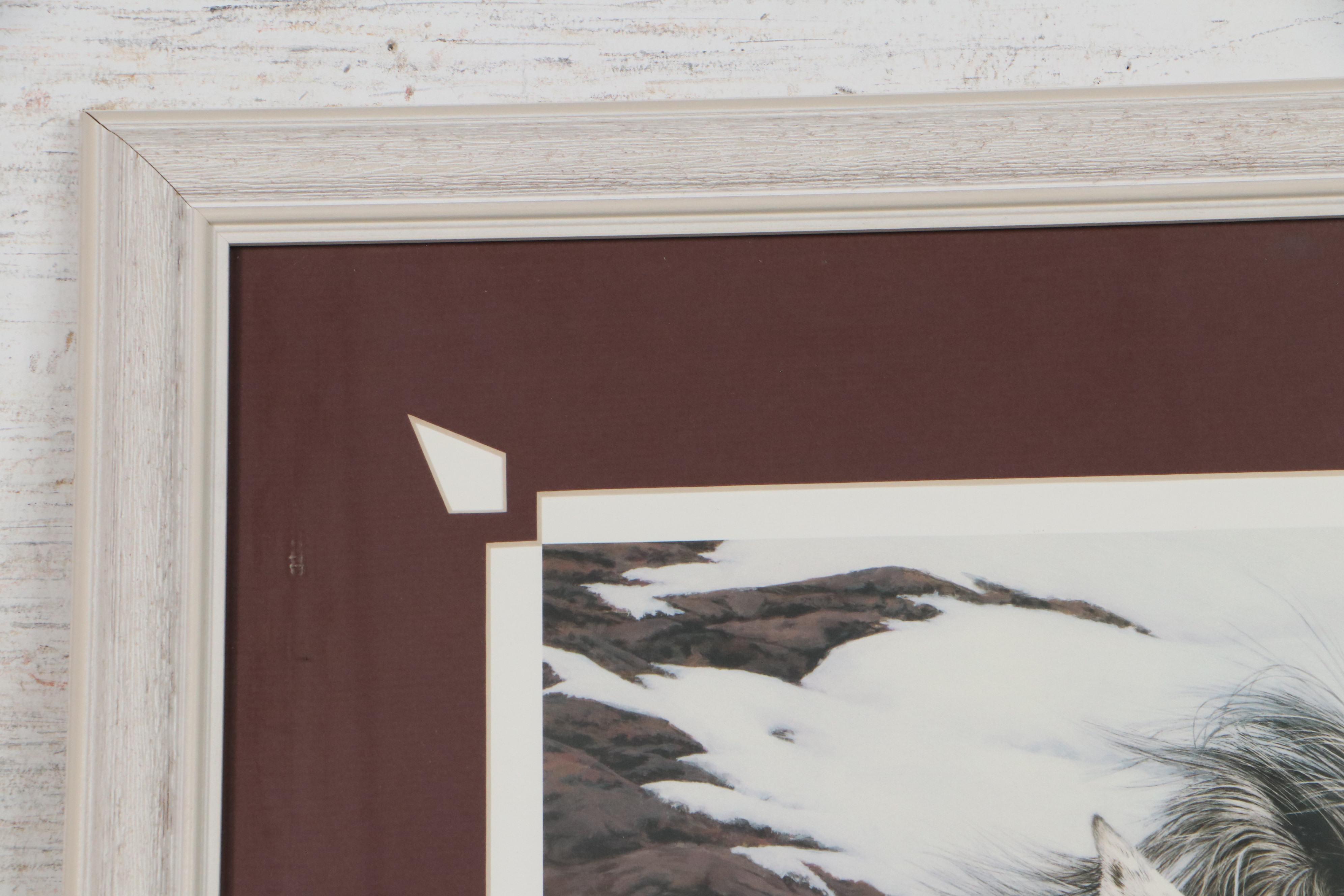 Judy Larson Offset Lithograph "Crow Ponies," Late 20th Century