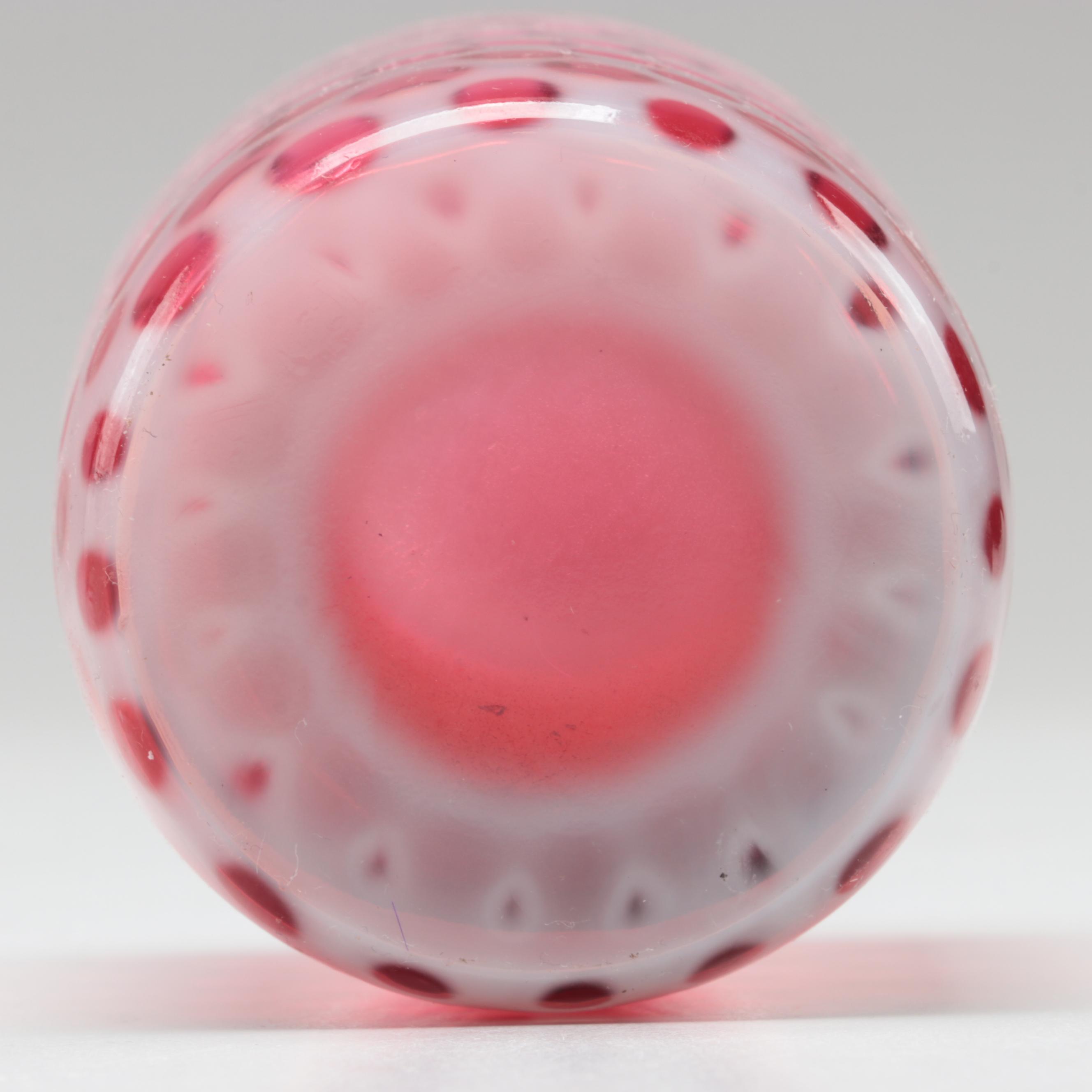 Fenton Hobnail Opalescent and Coin Dot Cranberry Glass Vases and Decor