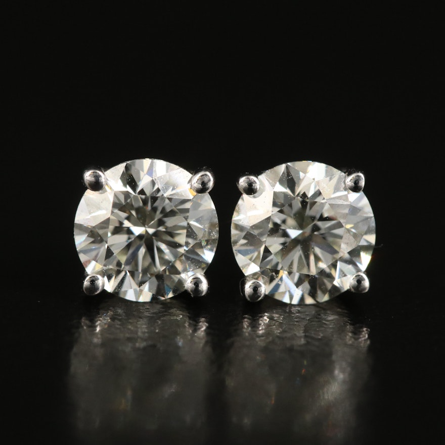 14K 1.38 CTW Lab Grown Diamond Stud Earrings