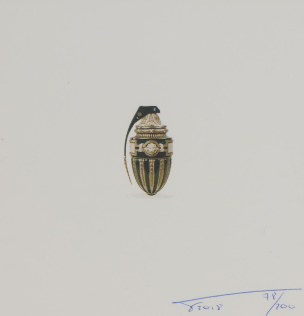 Magnus Gjoen Offset Lithographs of Skull and Grenade, 21st Century