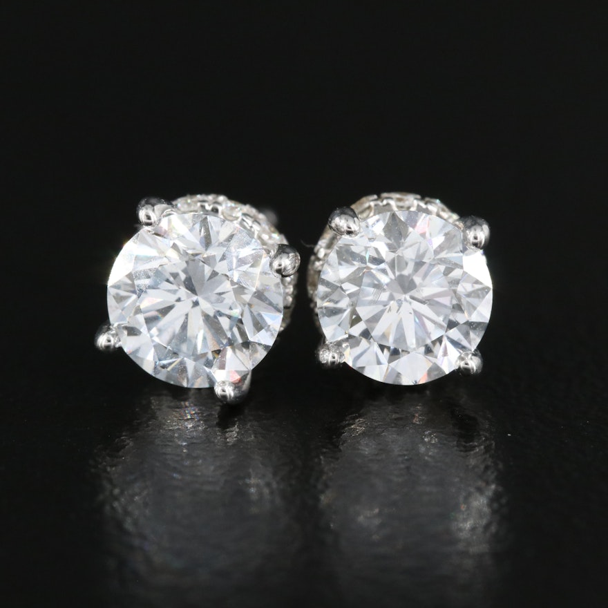 14K 2.12 CTW Lab Grown Diamond Stud Earrings