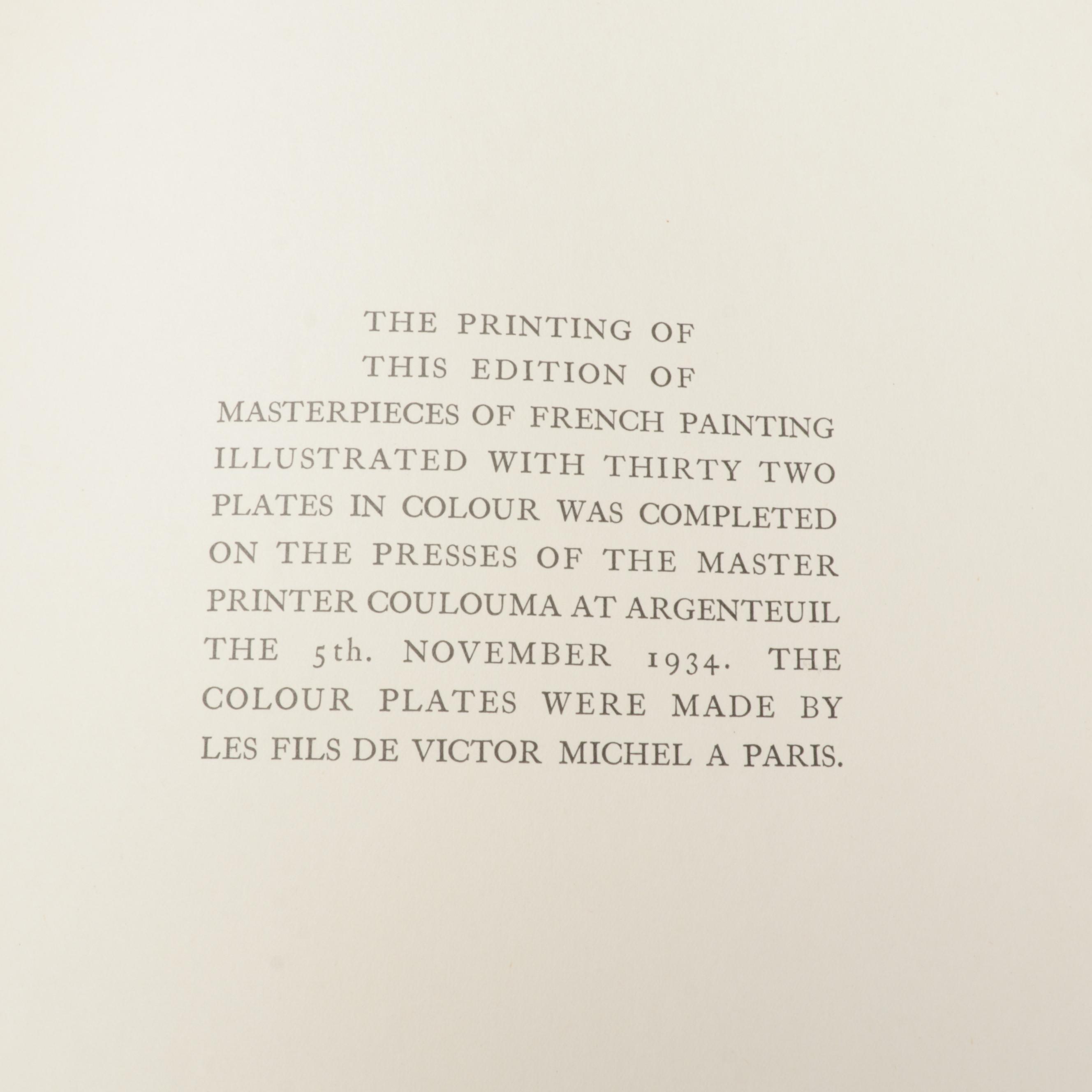 "Masterpieces of French Painting" with Other European 19th Century Art Books