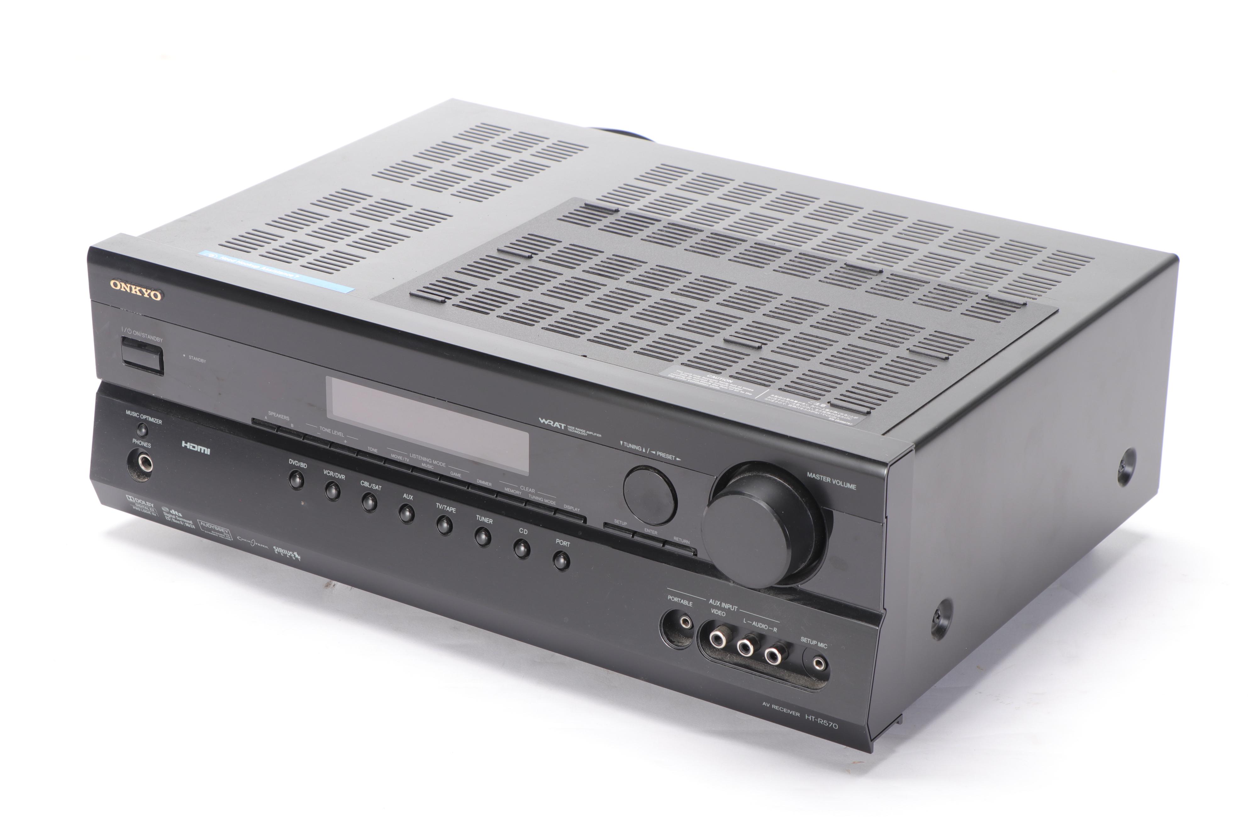 Onkyo AV Receiver With Surround Sound Home Theater Speaker System