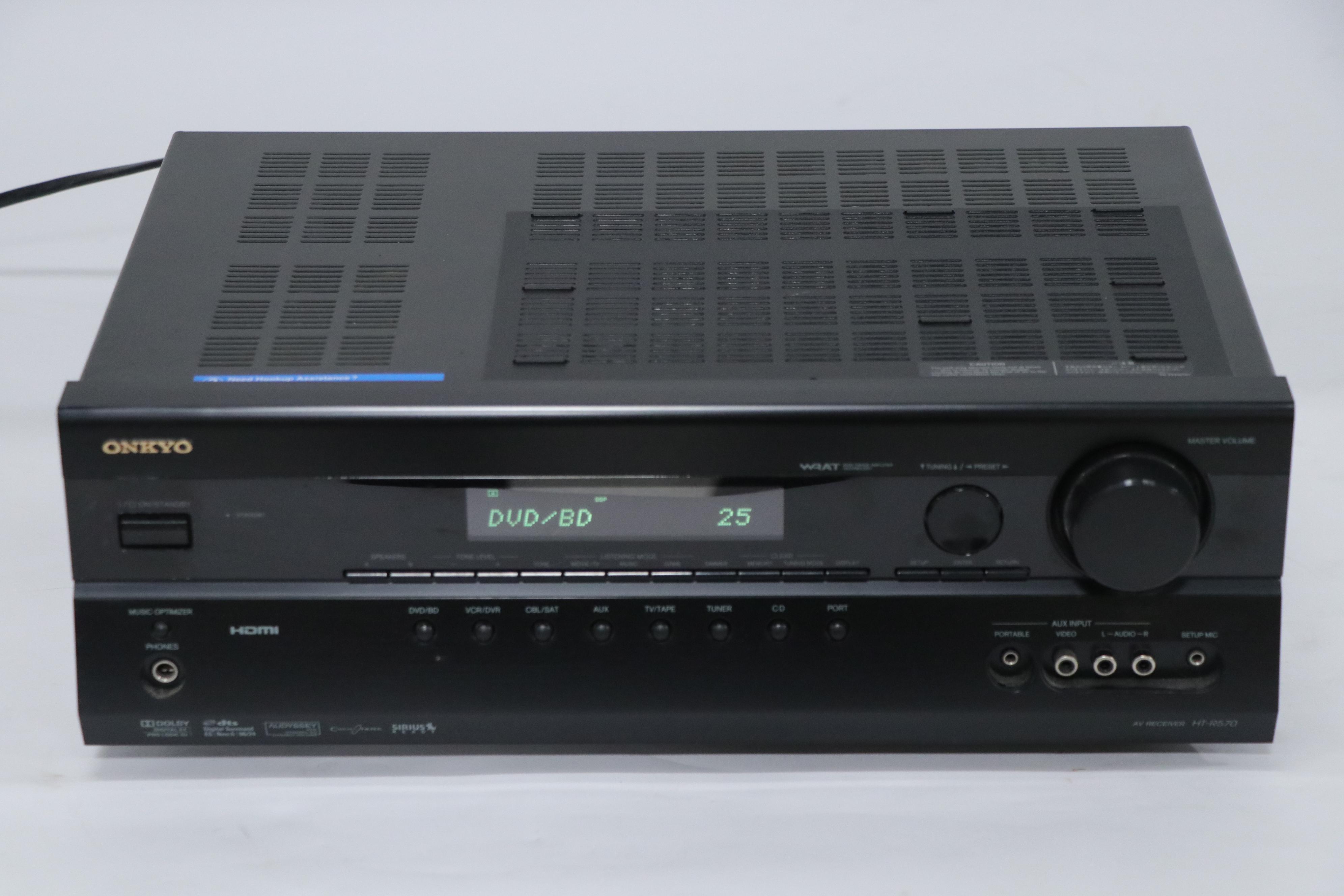 Onkyo AV Receiver With Surround Sound Home Theater Speaker System