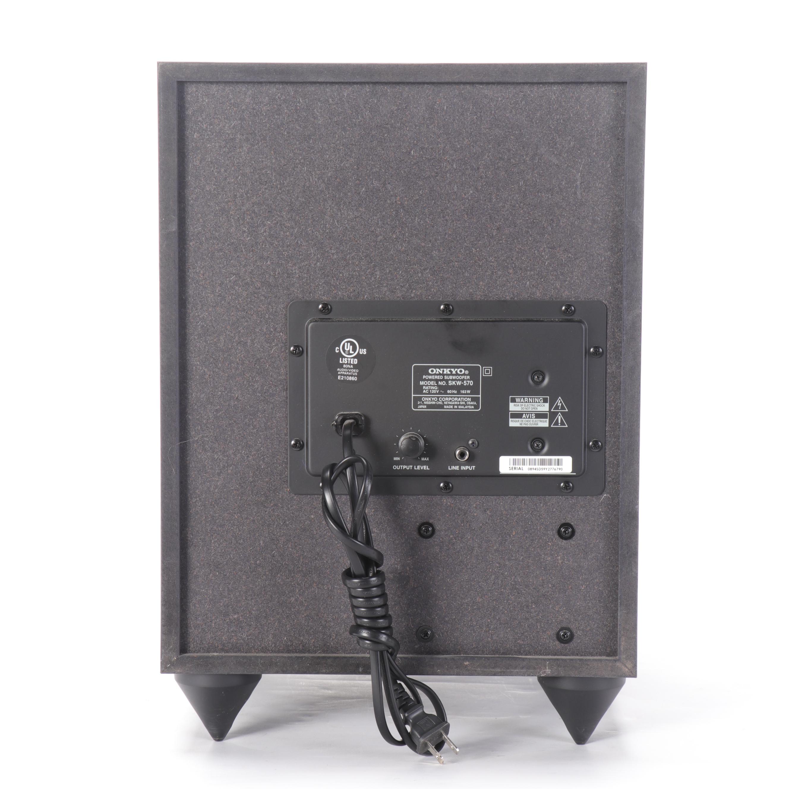 Onkyo AV Receiver With Surround Sound Home Theater Speaker System