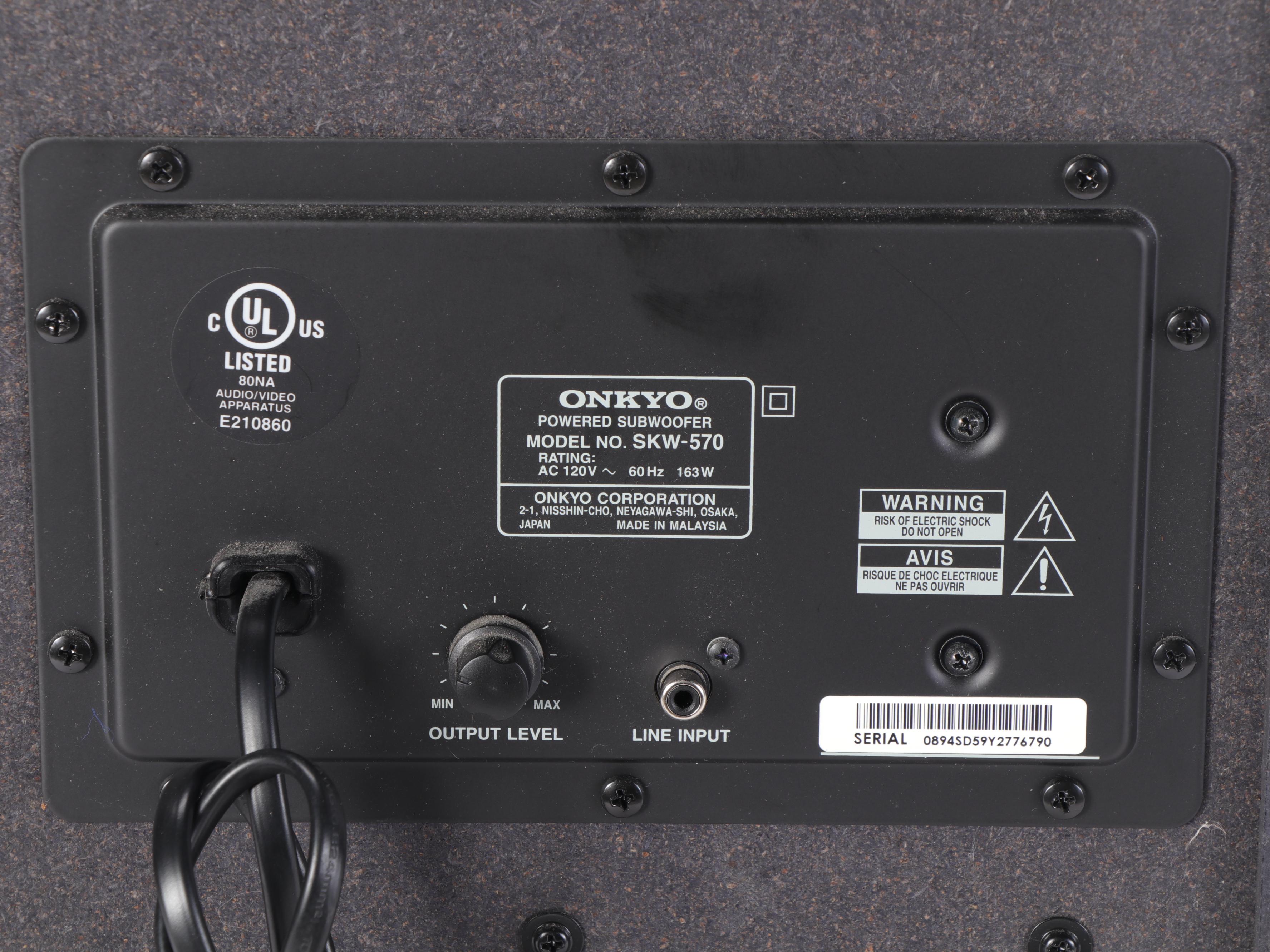 Onkyo AV Receiver With Surround Sound Home Theater Speaker System