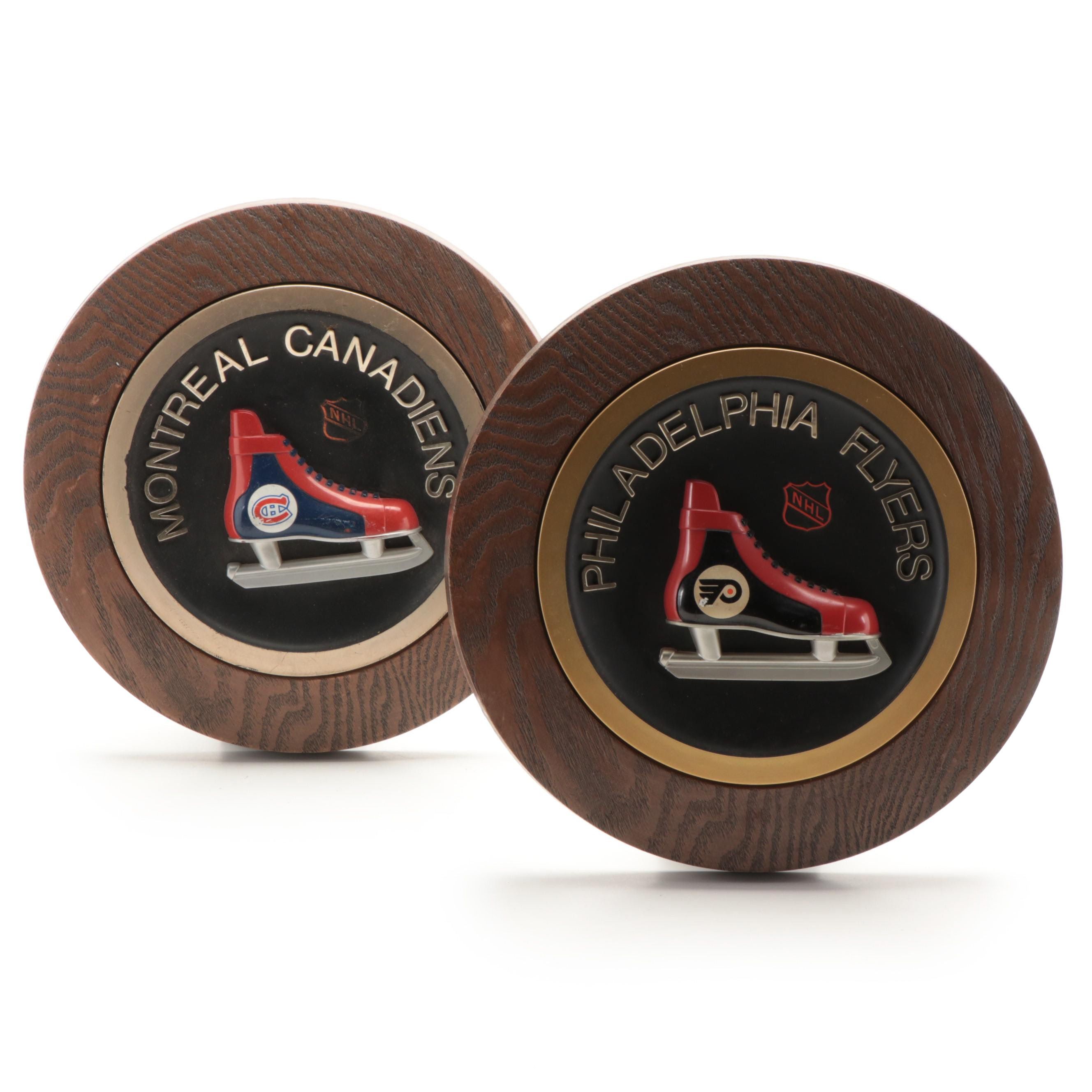 Philadelphia Flyers and Montreal Canadiens NHL Hockey Plaques