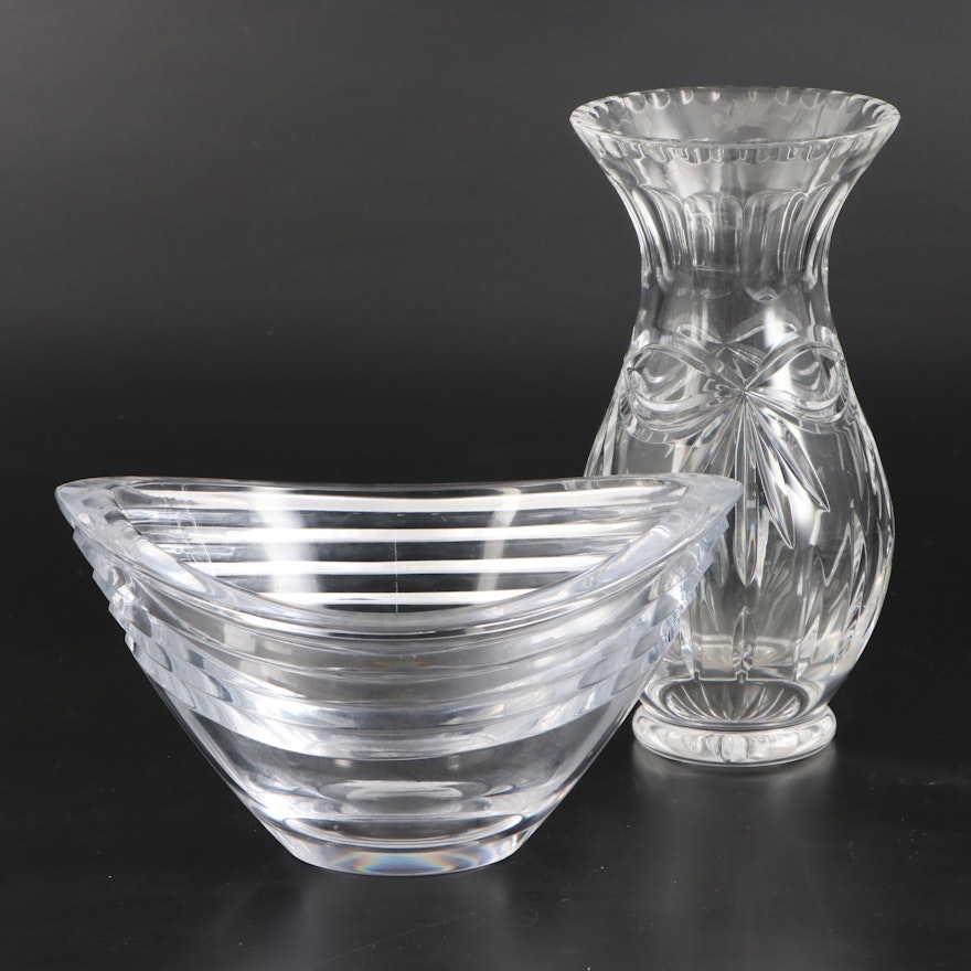 Noble Excellence "Duchess" Vase with Lenox "Azar" Glass Bowl