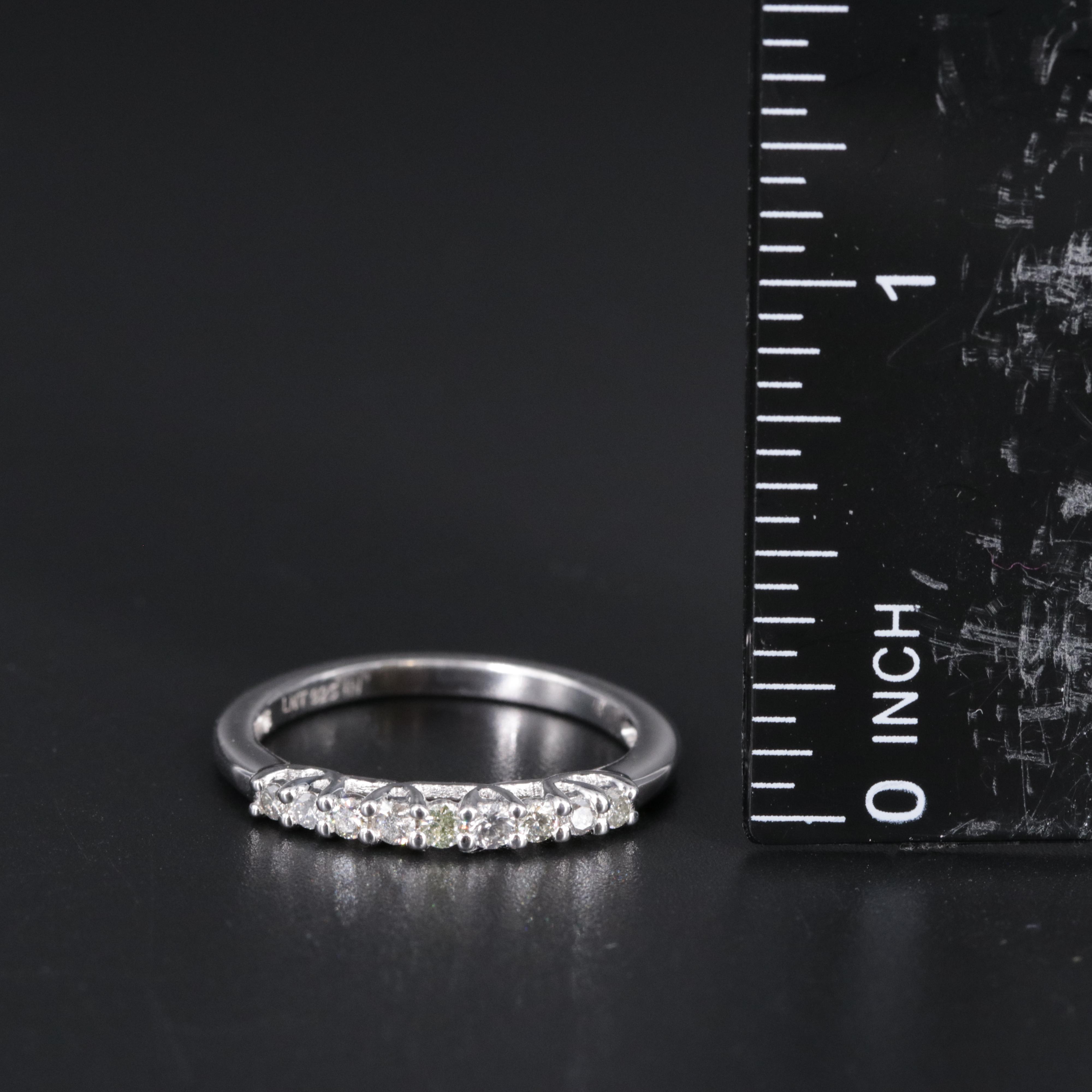 Sterling Silver Diamond Band