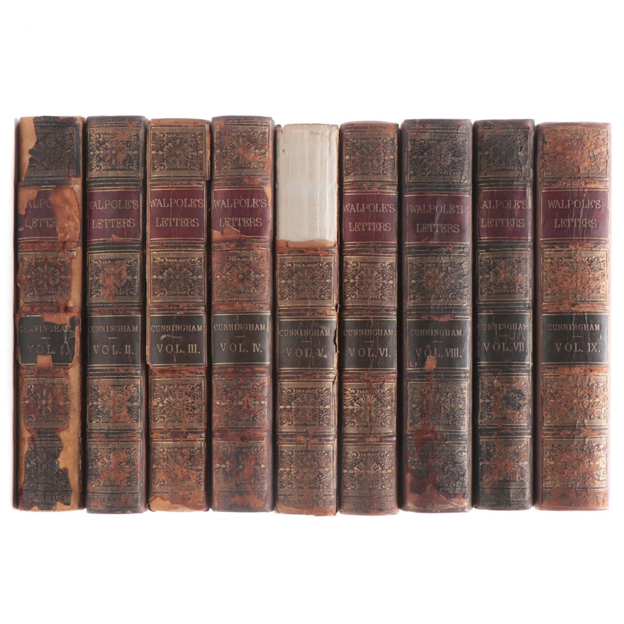 "The Letters of Horace Walpole" Complete Set Edited by Peter Cunningham, 1857