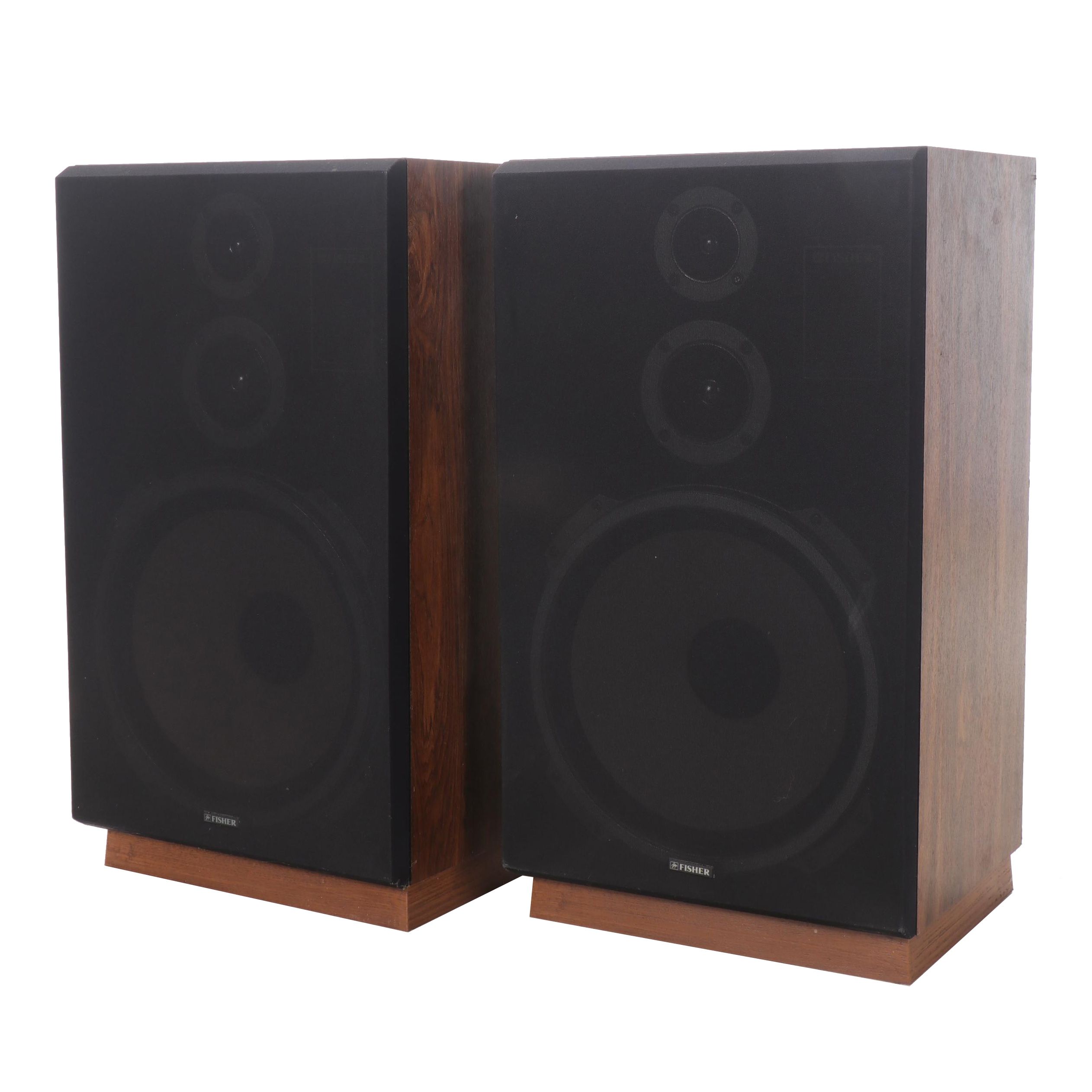Pair of Fisher Studio-Standard Walnut Veneer Loudspeakers, 1980s