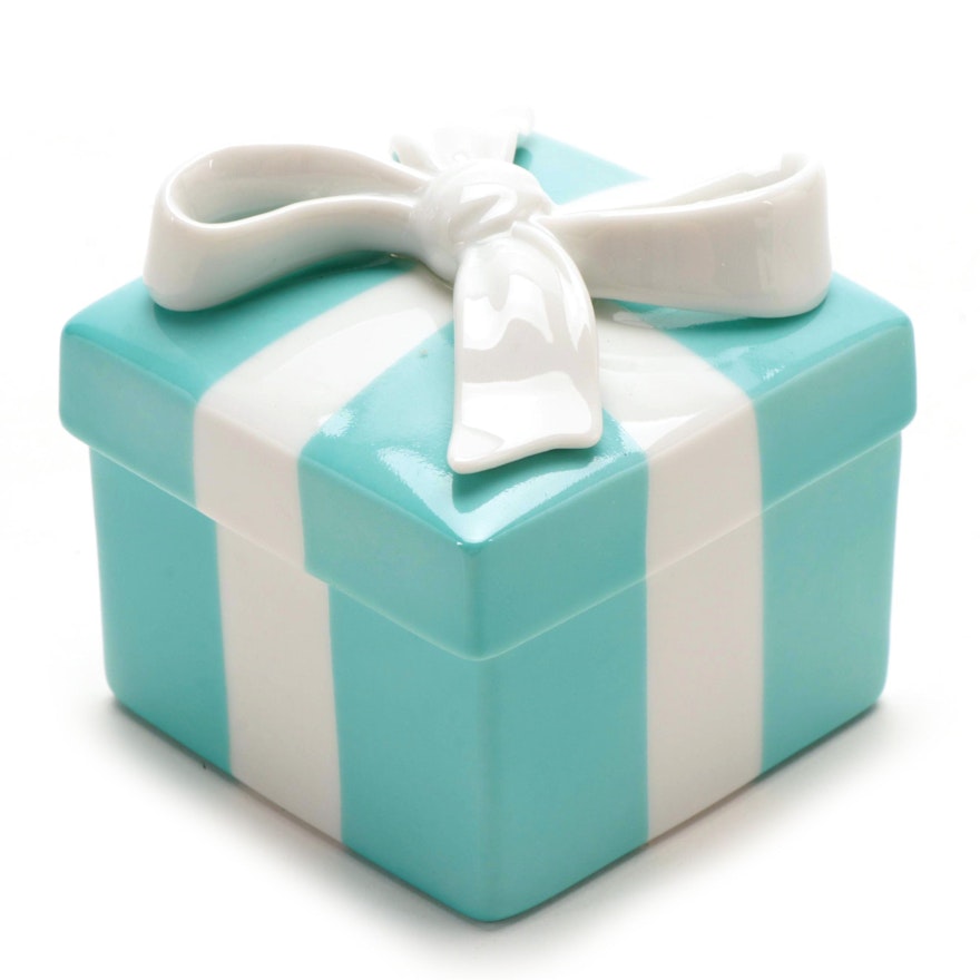 Tiffany & Co. Porcelain Gift Box Trinket Box