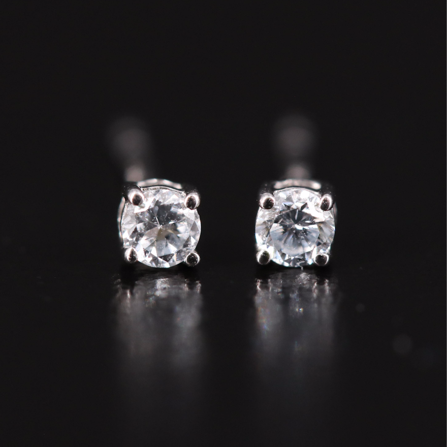 10K 0.08 CTW Lab Grown Diamond Stud Earrings