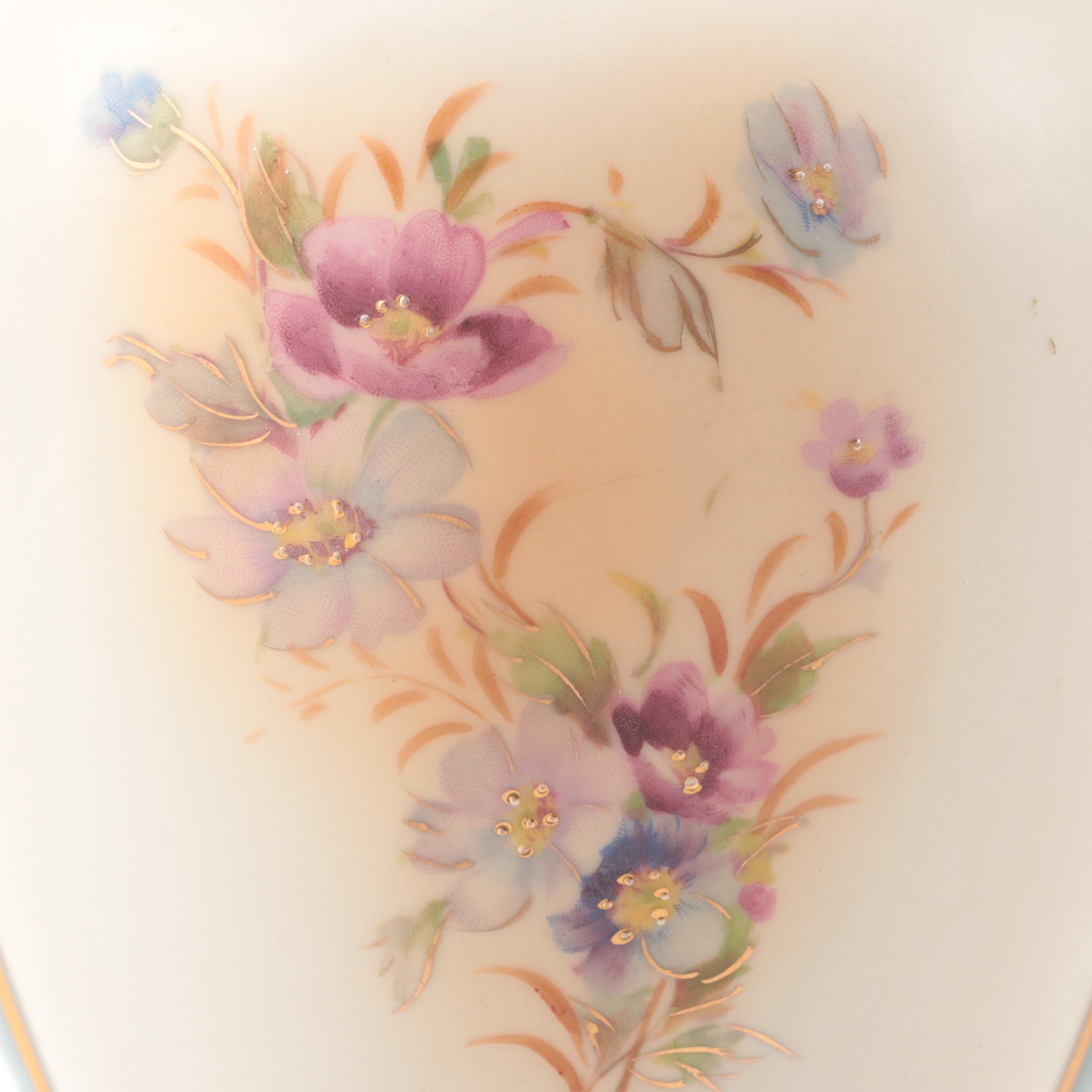 Hand-Painted Porcelain Urn Shaped Lamps