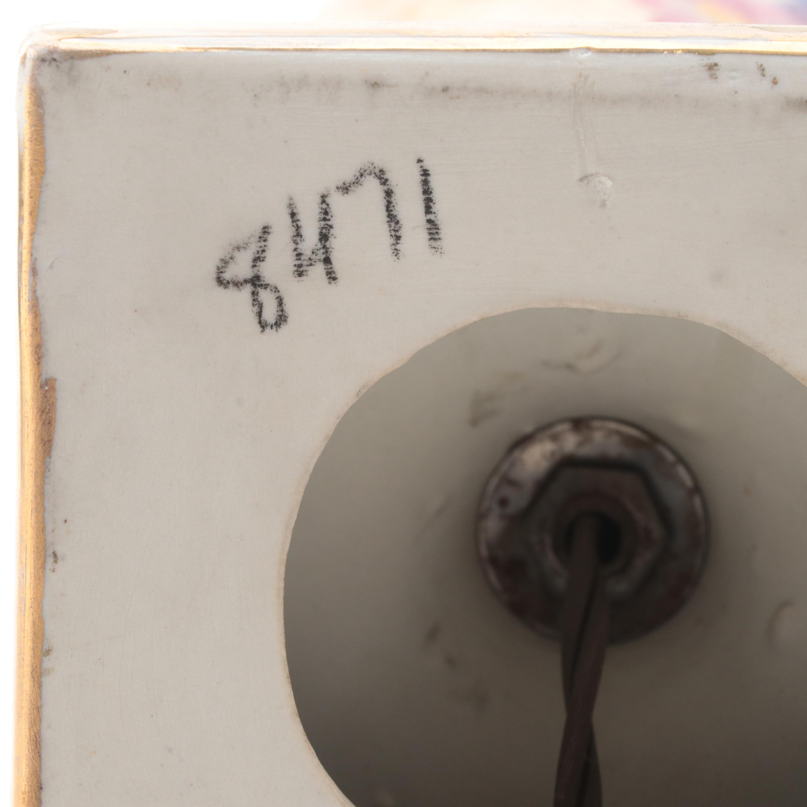 Hand-Painted Porcelain Urn Shaped Lamps