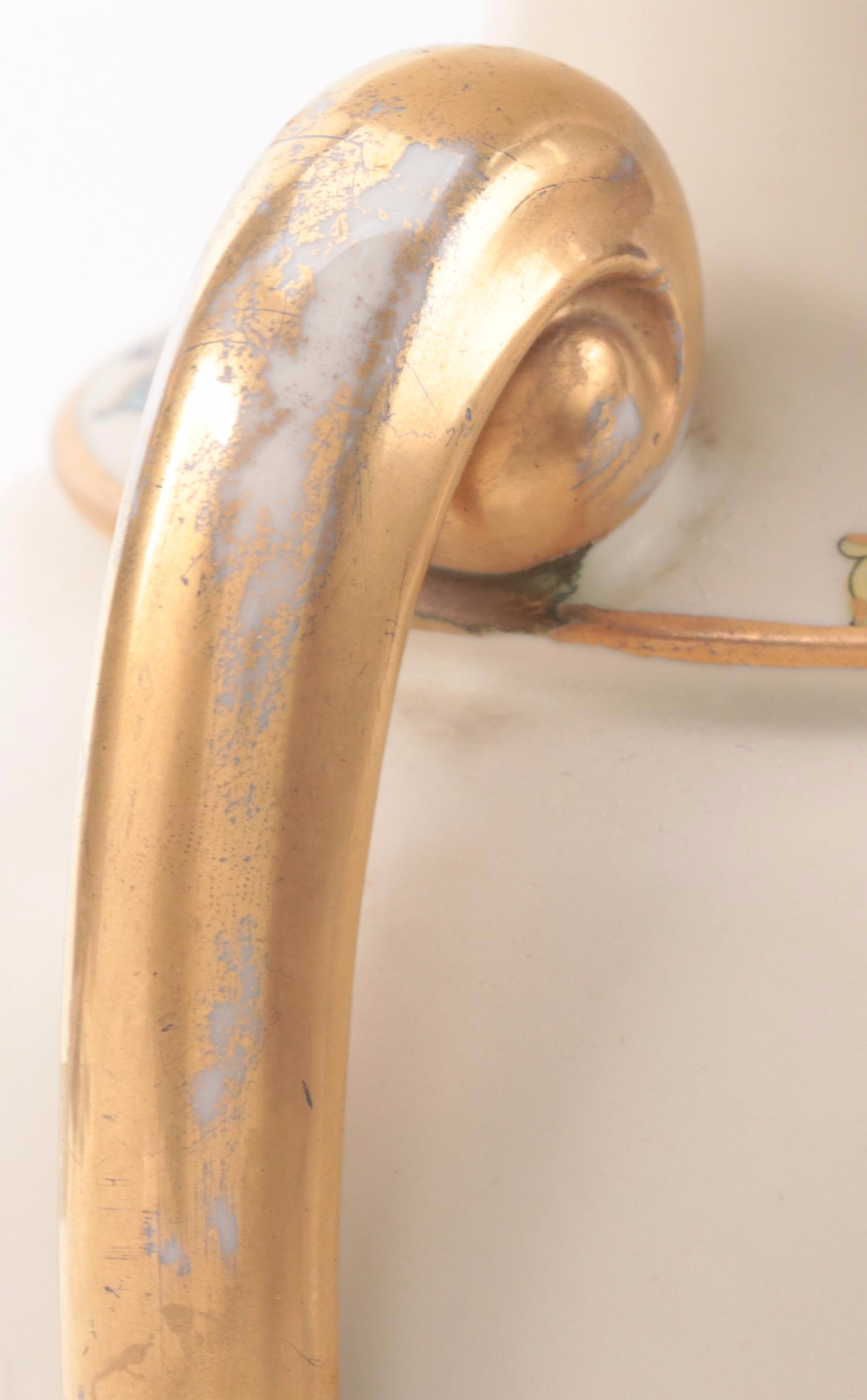 Hand-Painted Porcelain Urn Shaped Lamps