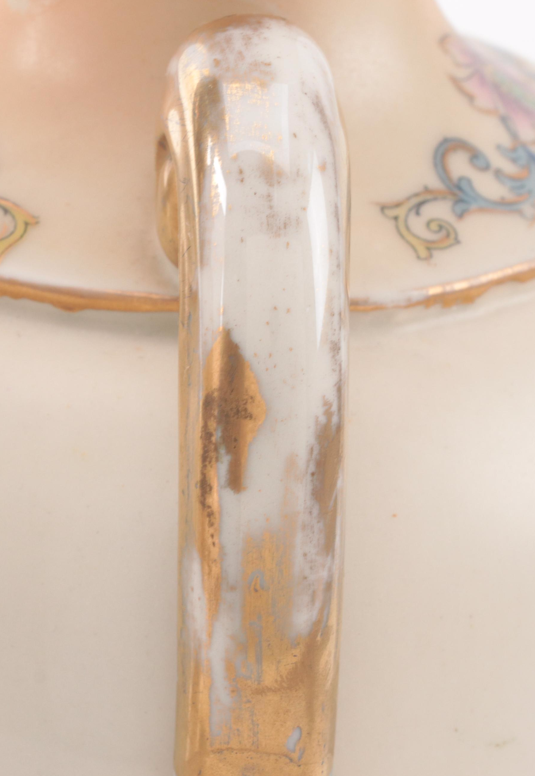 Hand-Painted Porcelain Urn Shaped Lamps