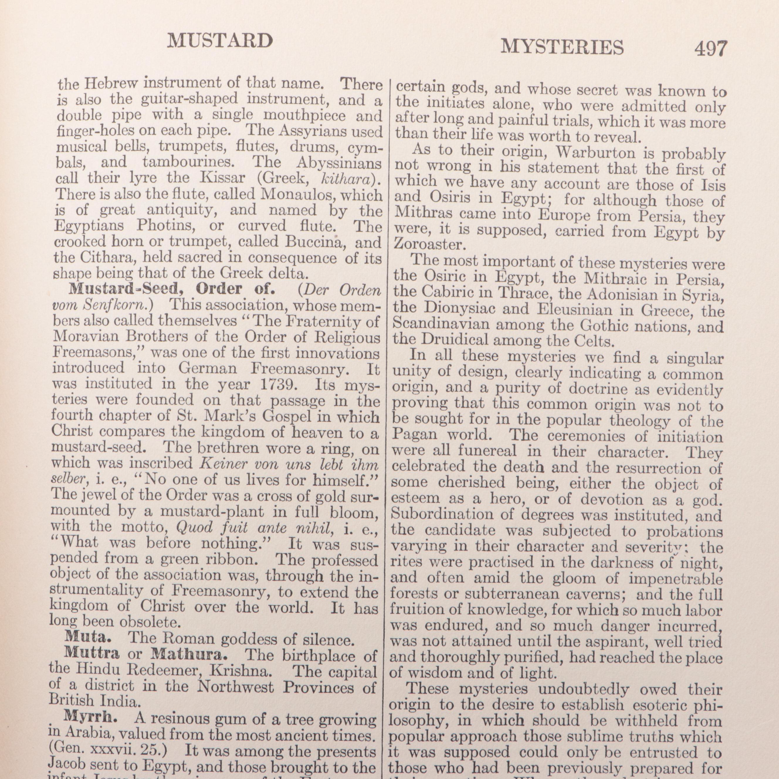"An Encyclopædia of Freemasonry" Two-Volume Set by Albert G. Mackey et al., 1921