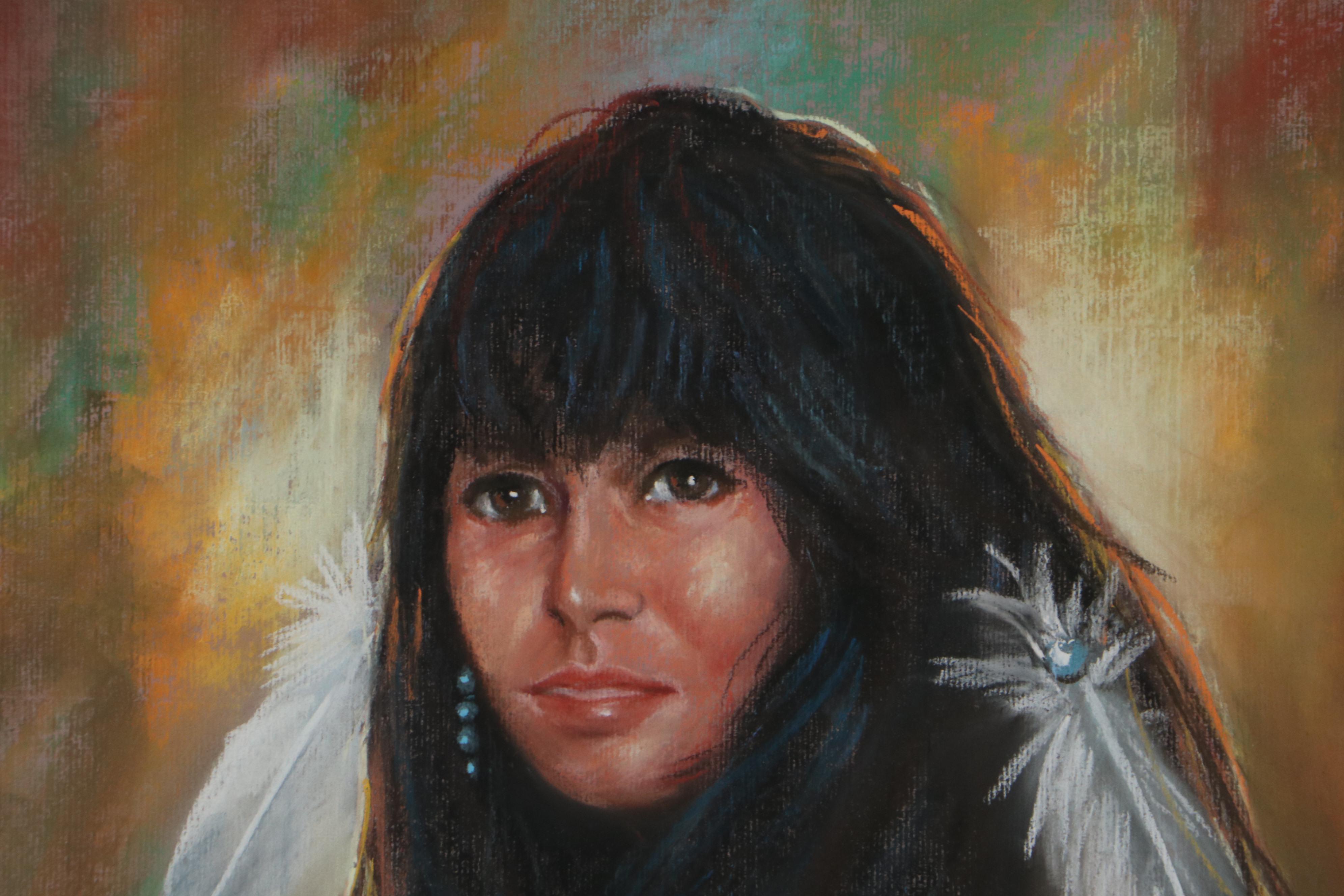 Robert Byrd Portrait Pastel Drawing