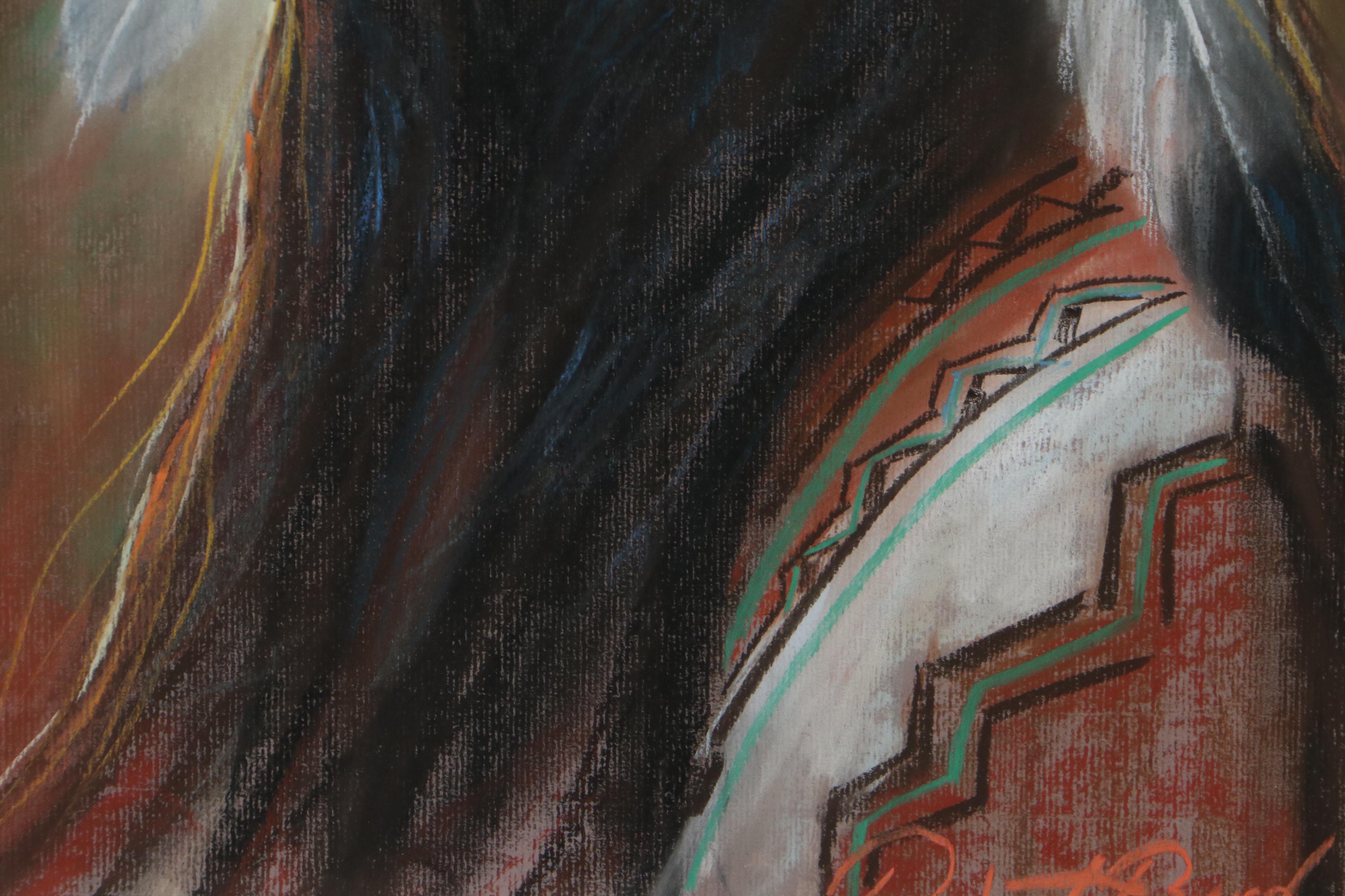 Robert Byrd Portrait Pastel Drawing