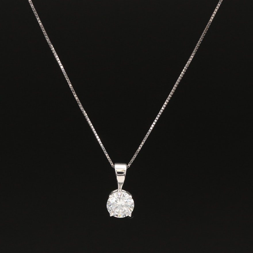 14K 0.68 CT Lab Grown Diamond Pendant Necklace
