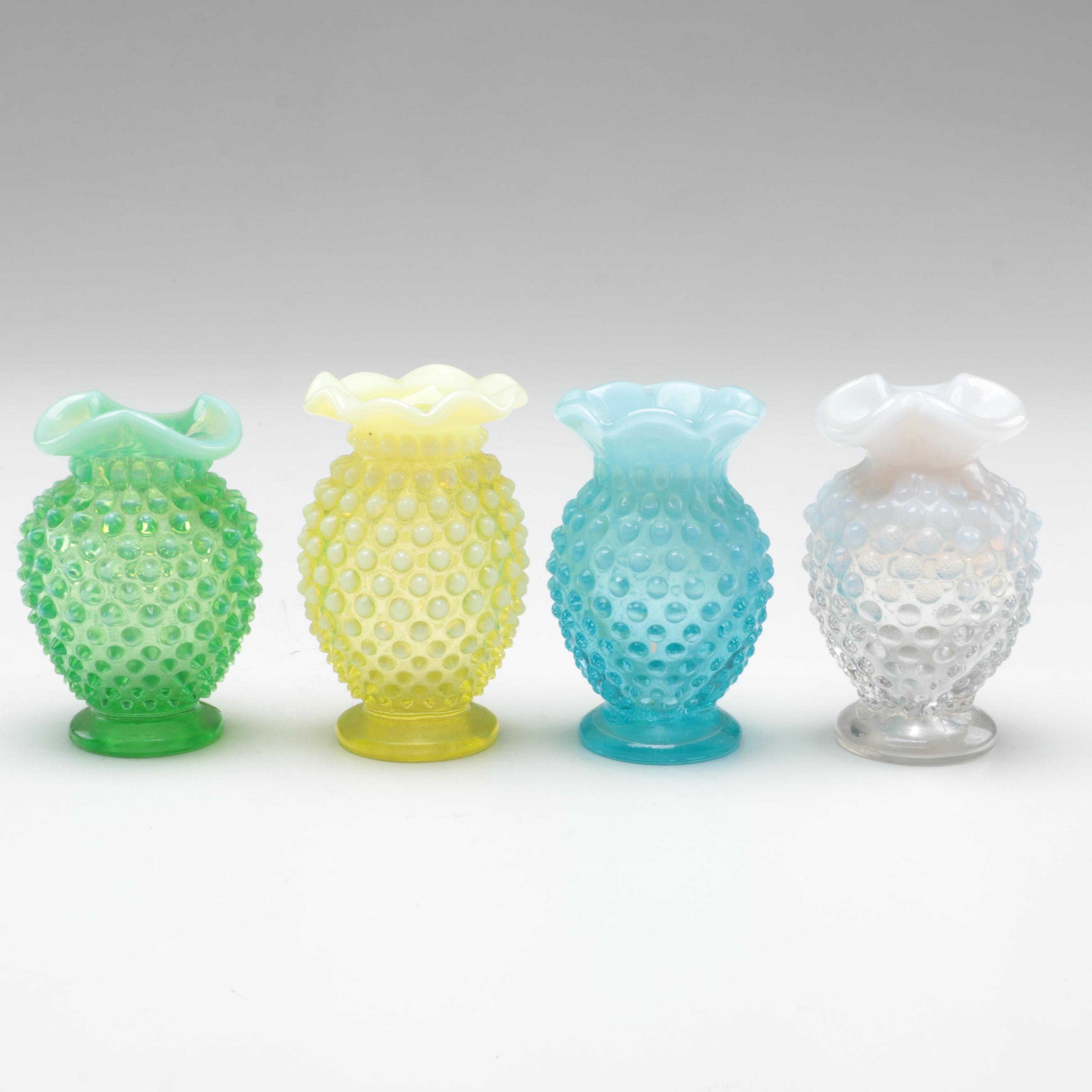 Hobnail  Glass Vases, 20th Century