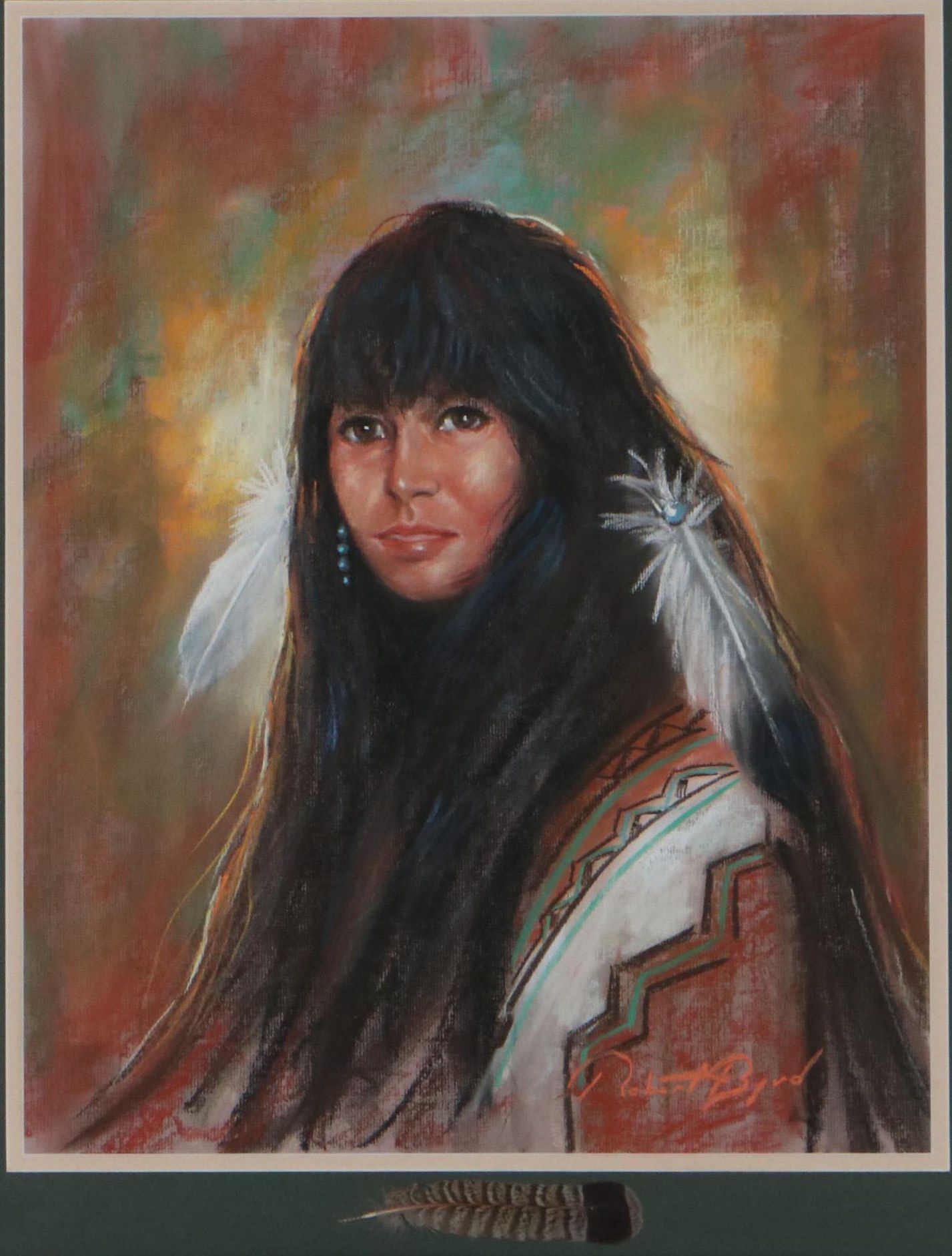 Robert Byrd Portrait Pastel Drawing