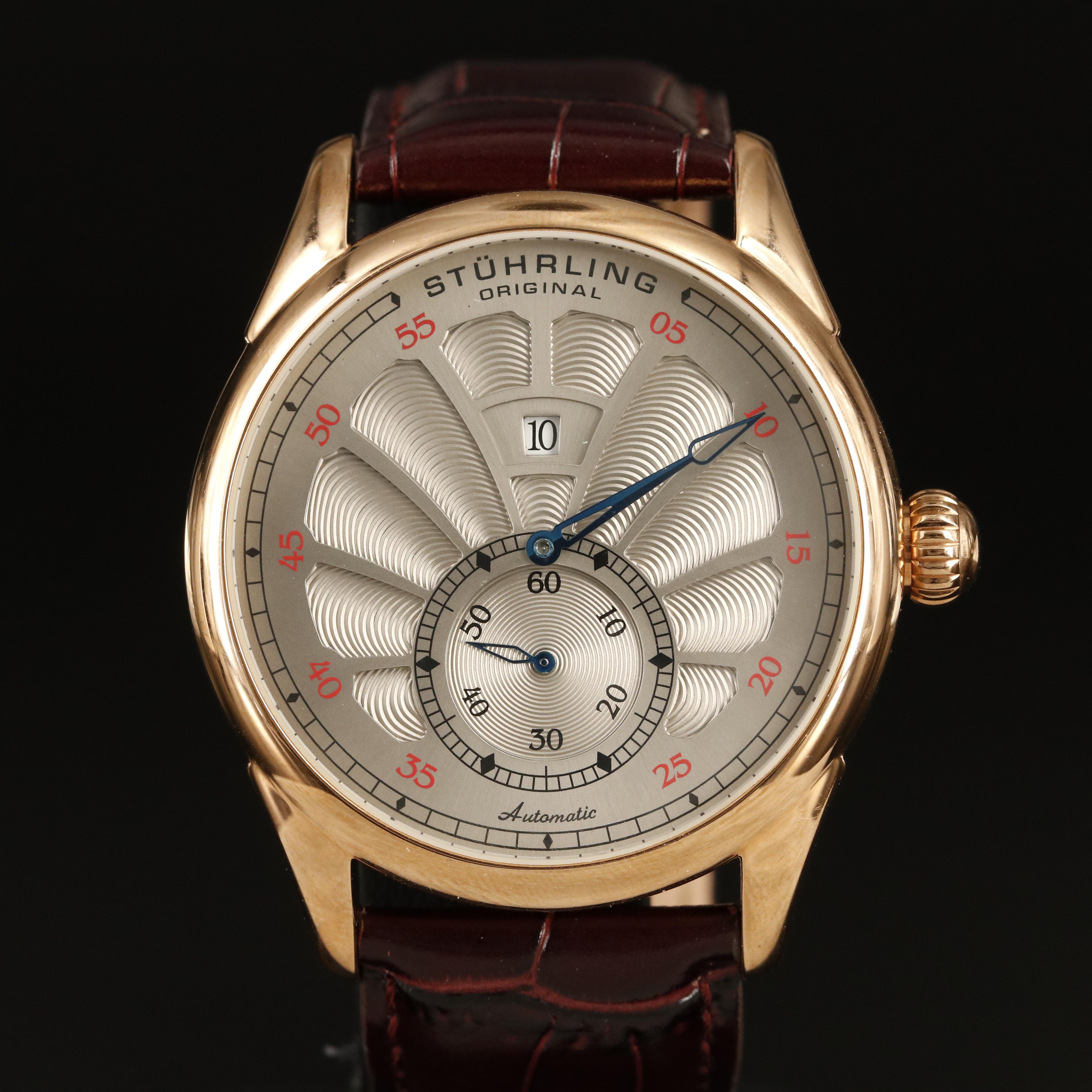 Stuhrling Original Patriarch Jumping Hour Watch