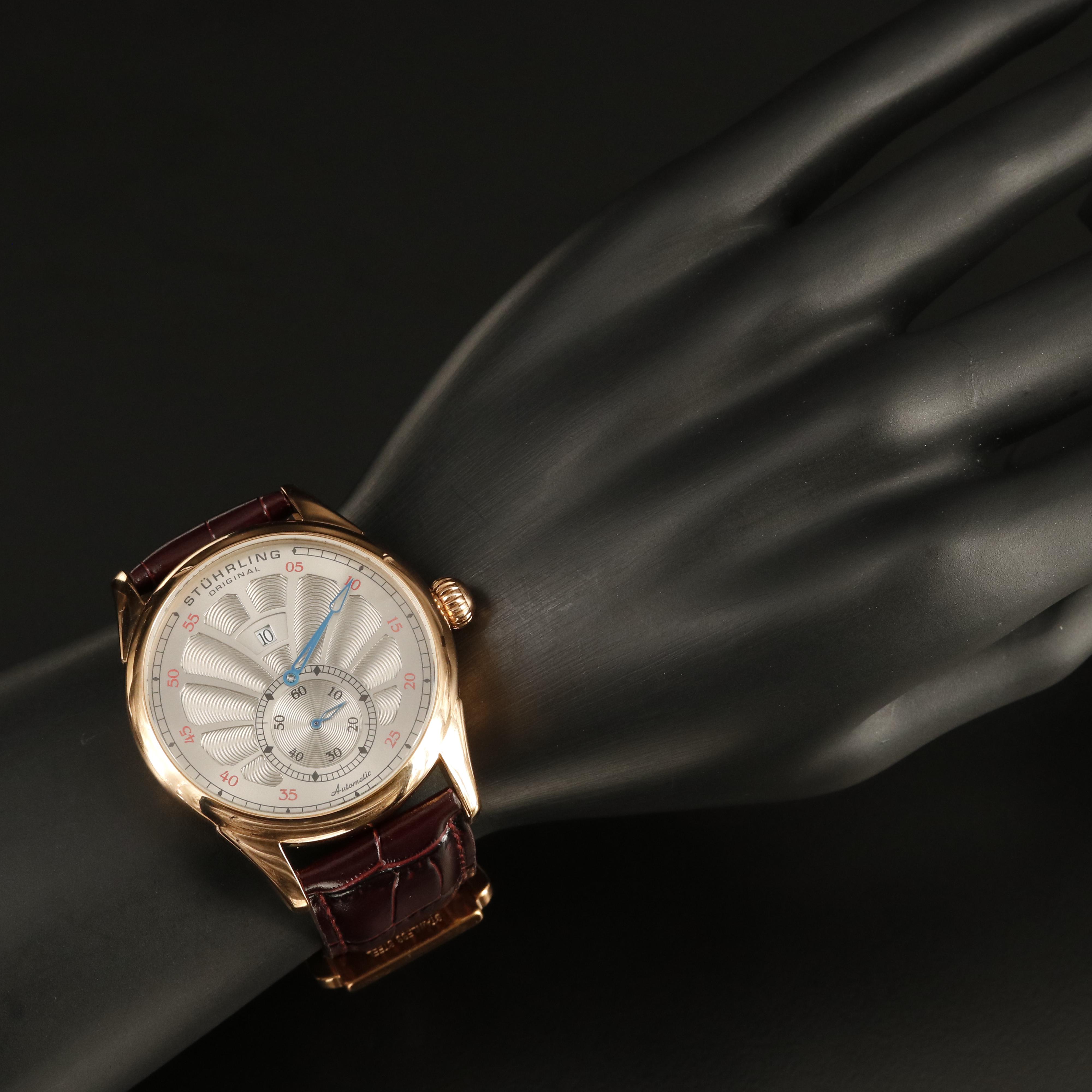 Stuhrling Original Patriarch Jumping Hour Watch