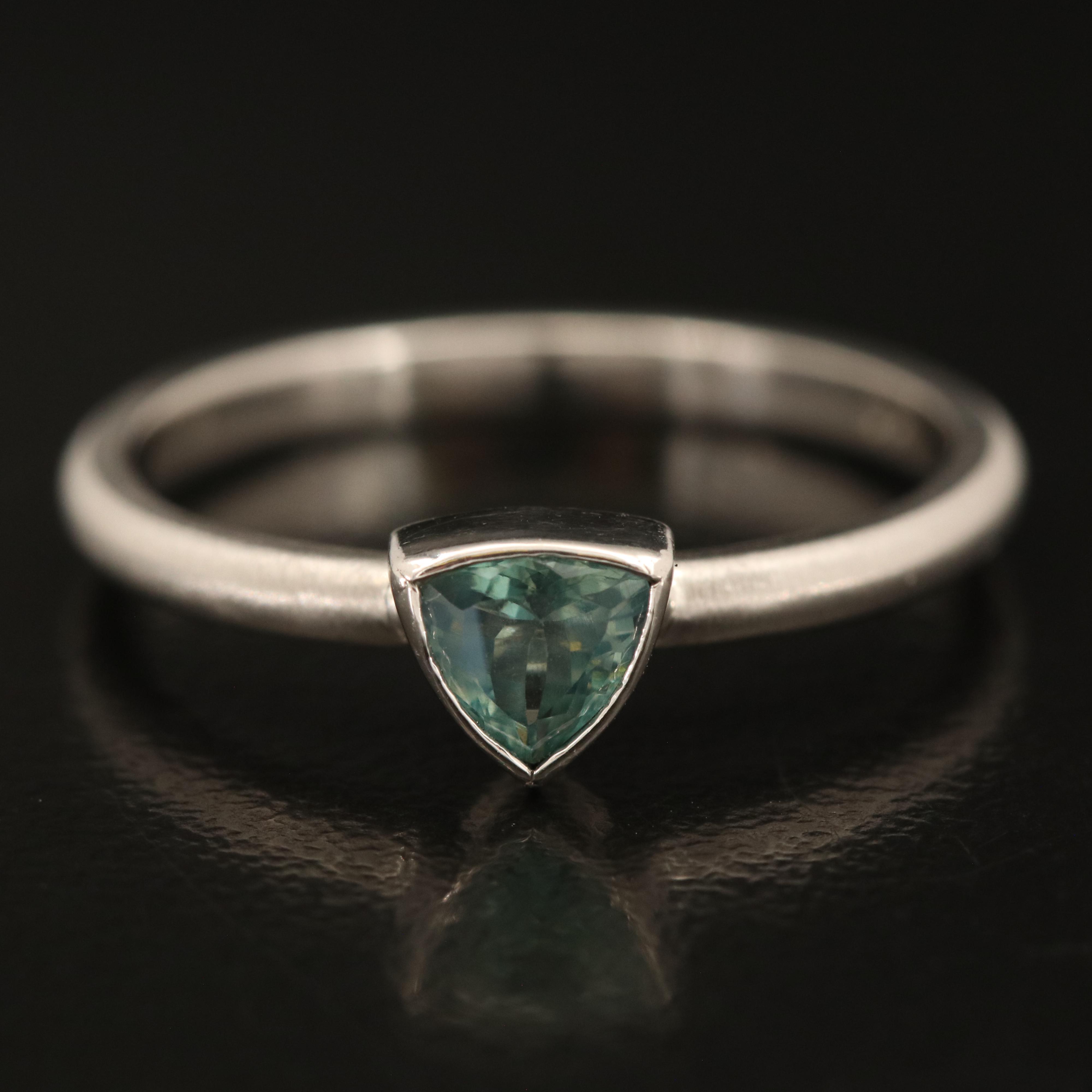 Platinum Alexandrite Solitaire Ring