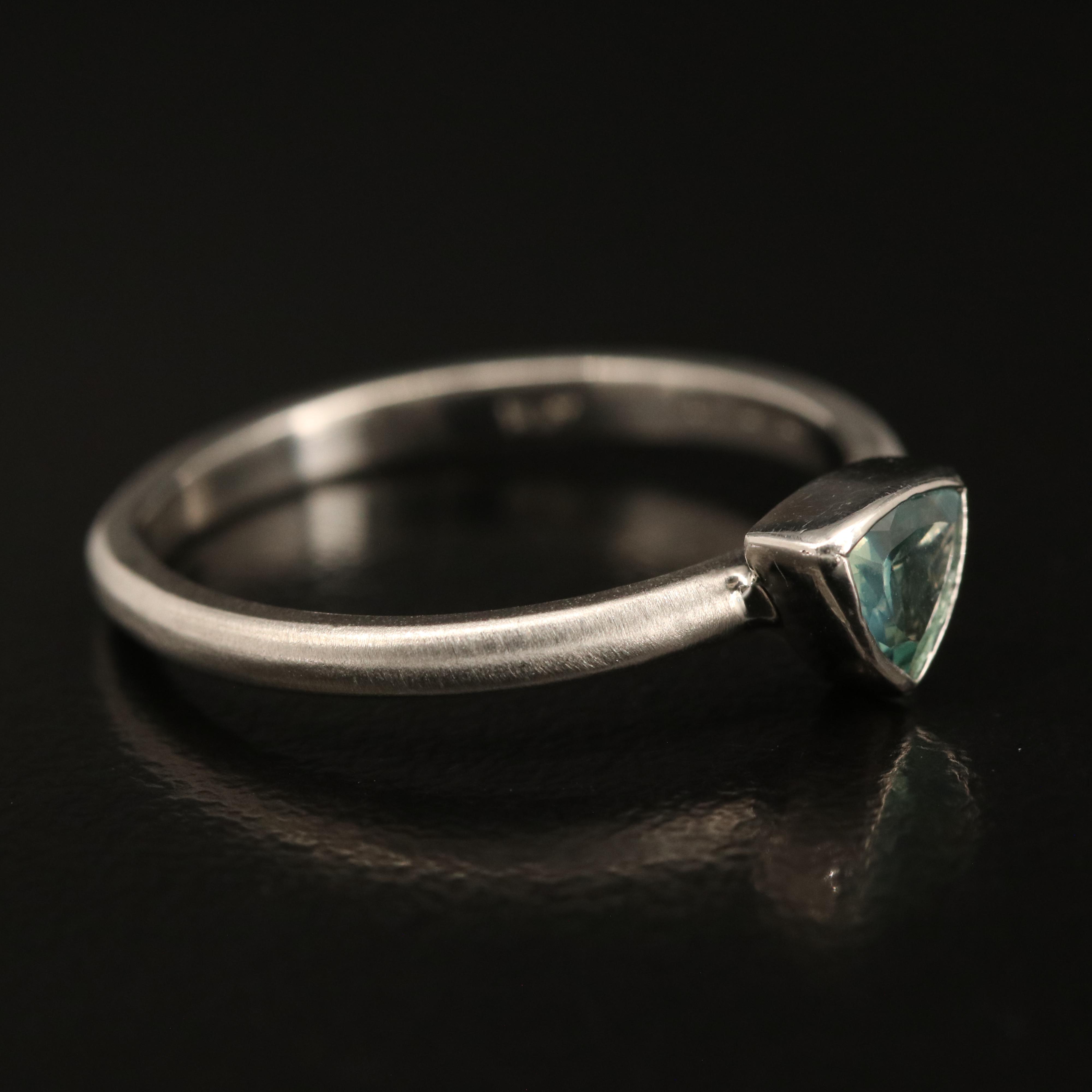 Platinum Alexandrite Solitaire Ring