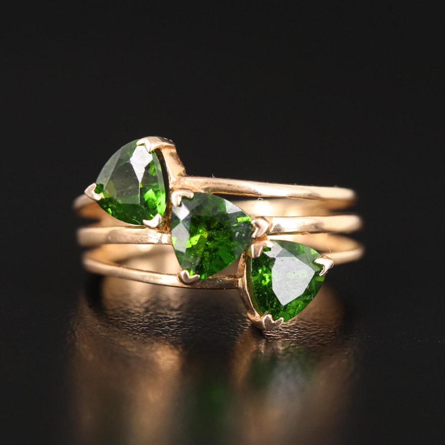 10K Diopside Ring