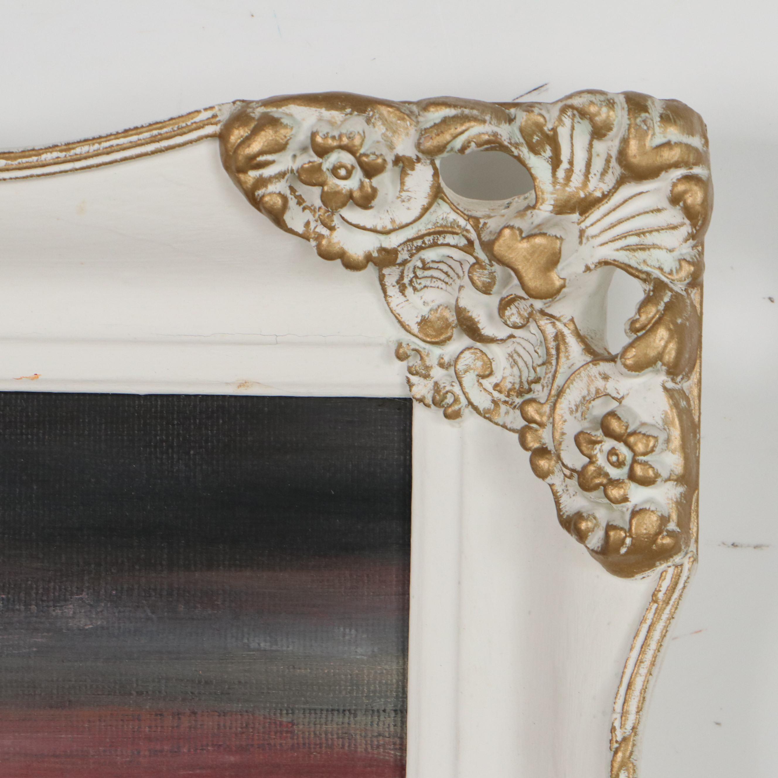 Coastal Sunset Landscape Oil Painting, Circa 2000