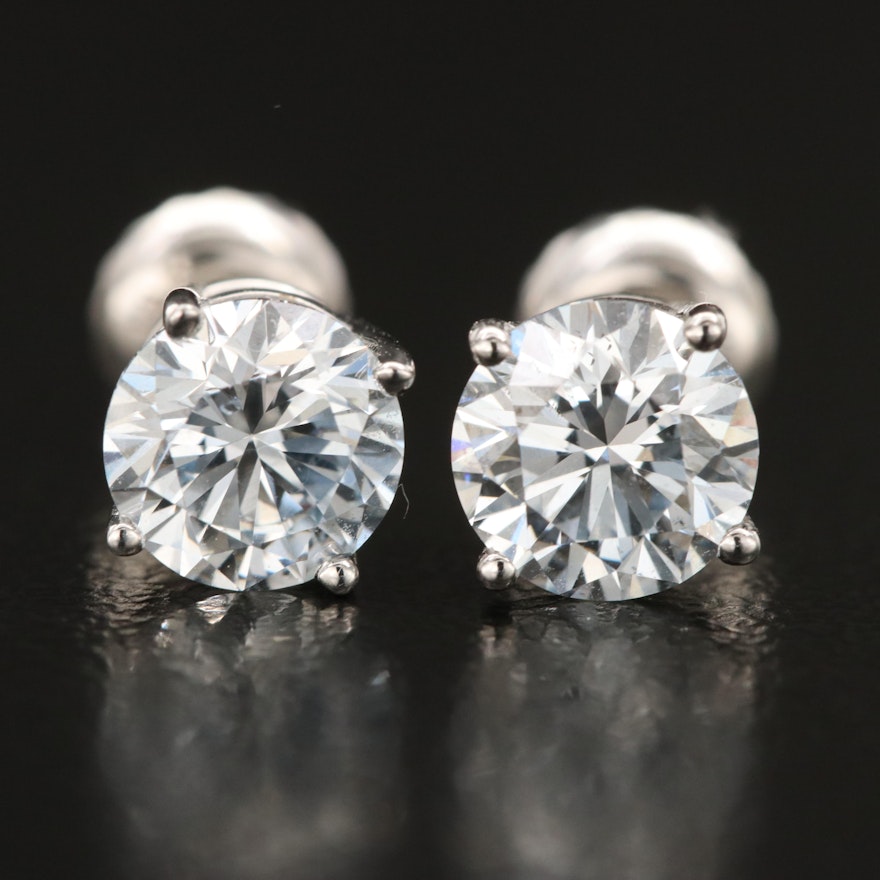 14K 1.60 CTW Lab Grown Diamond Stud Earrings