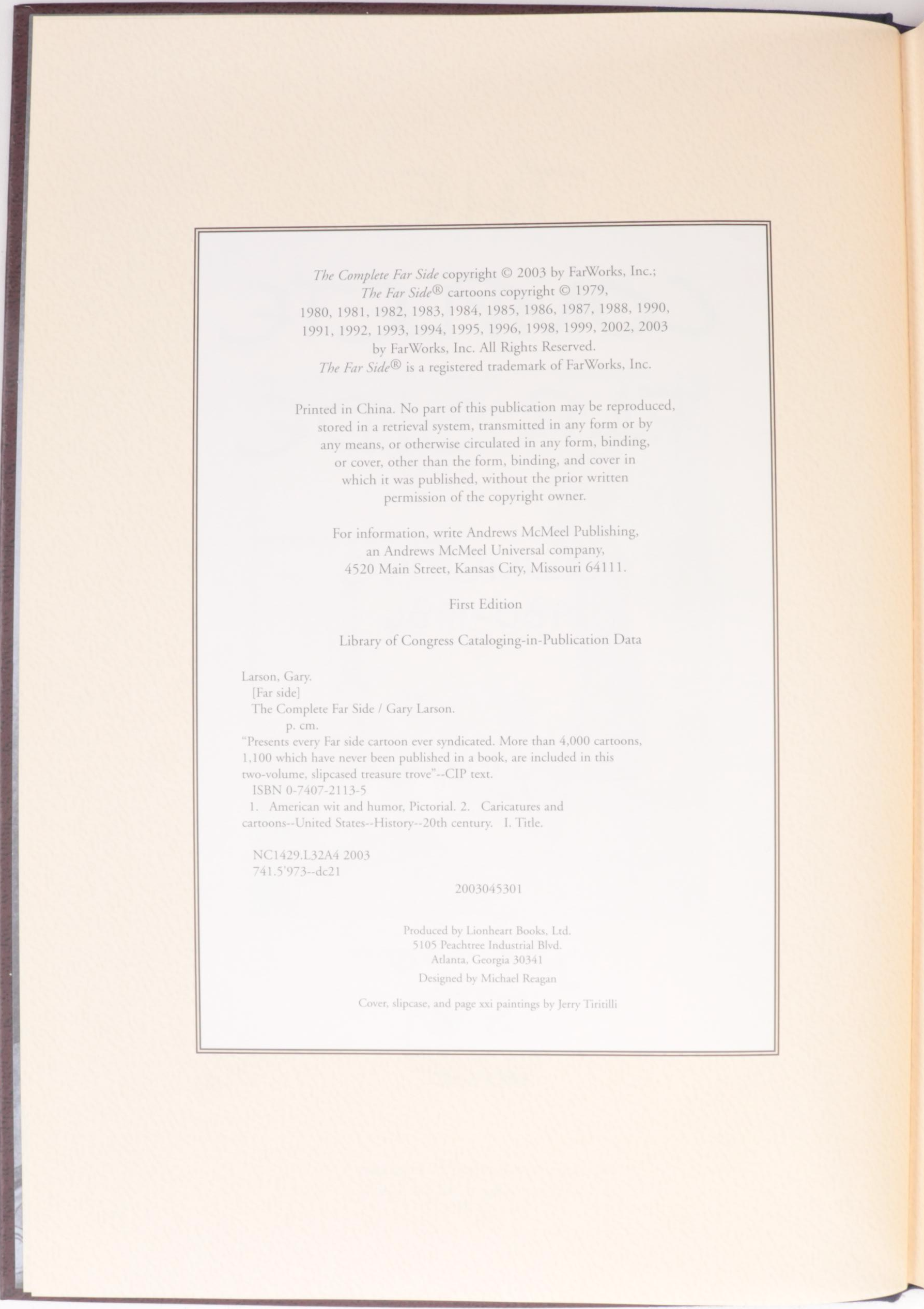 First Edition "The Complete Far Side" Two-Volume Box Set by Gary Larson