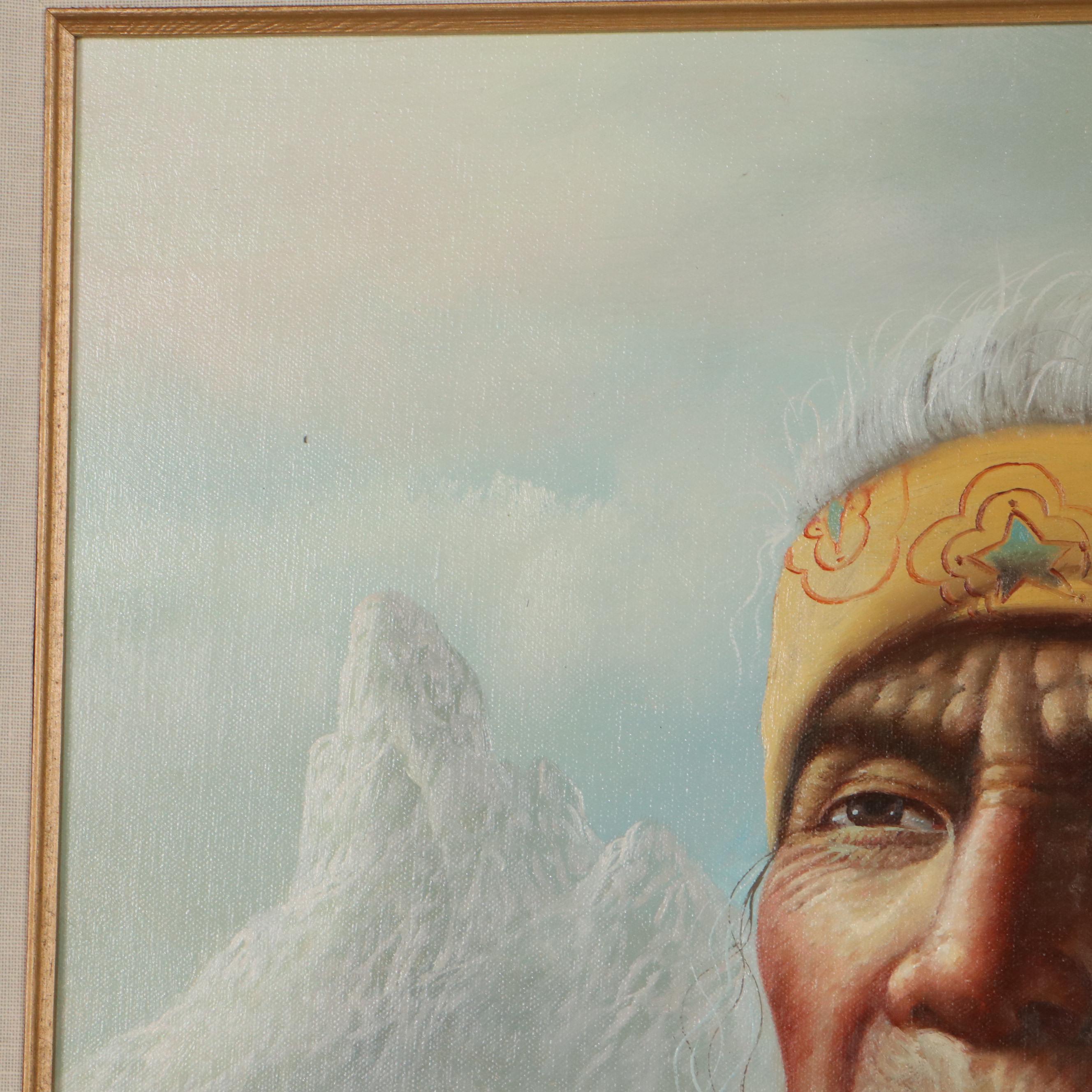 Garcia Portrait Oil Painting of a Native American Man