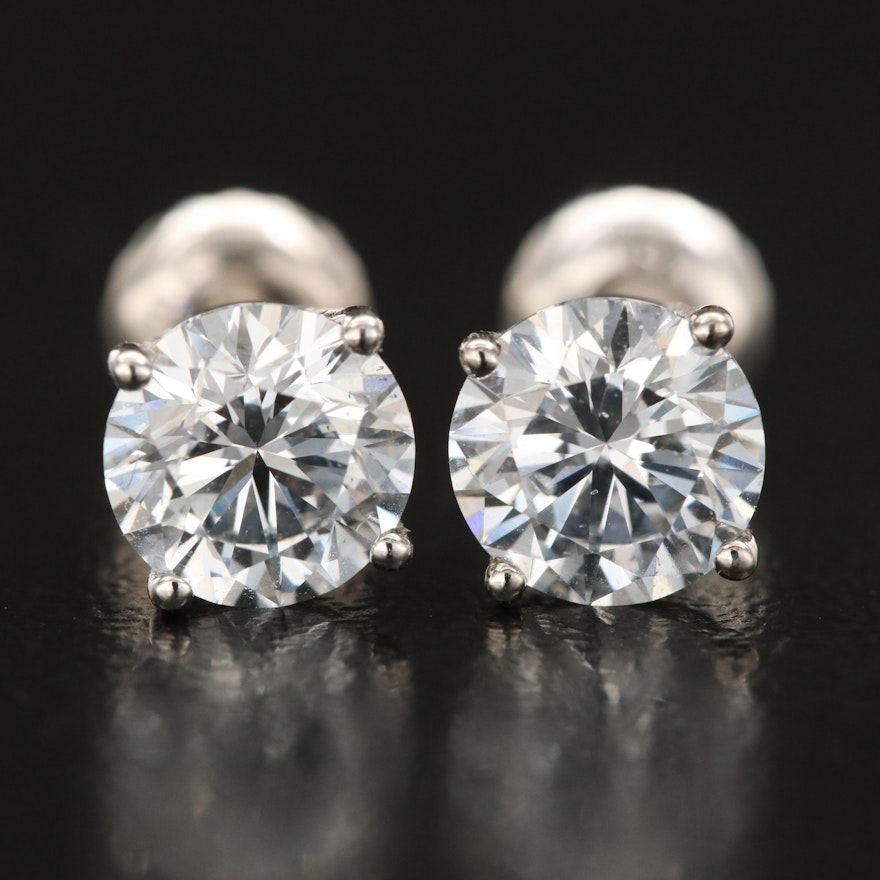 14K 1.60 CTW Lab Grown Diamond Stud Earrings