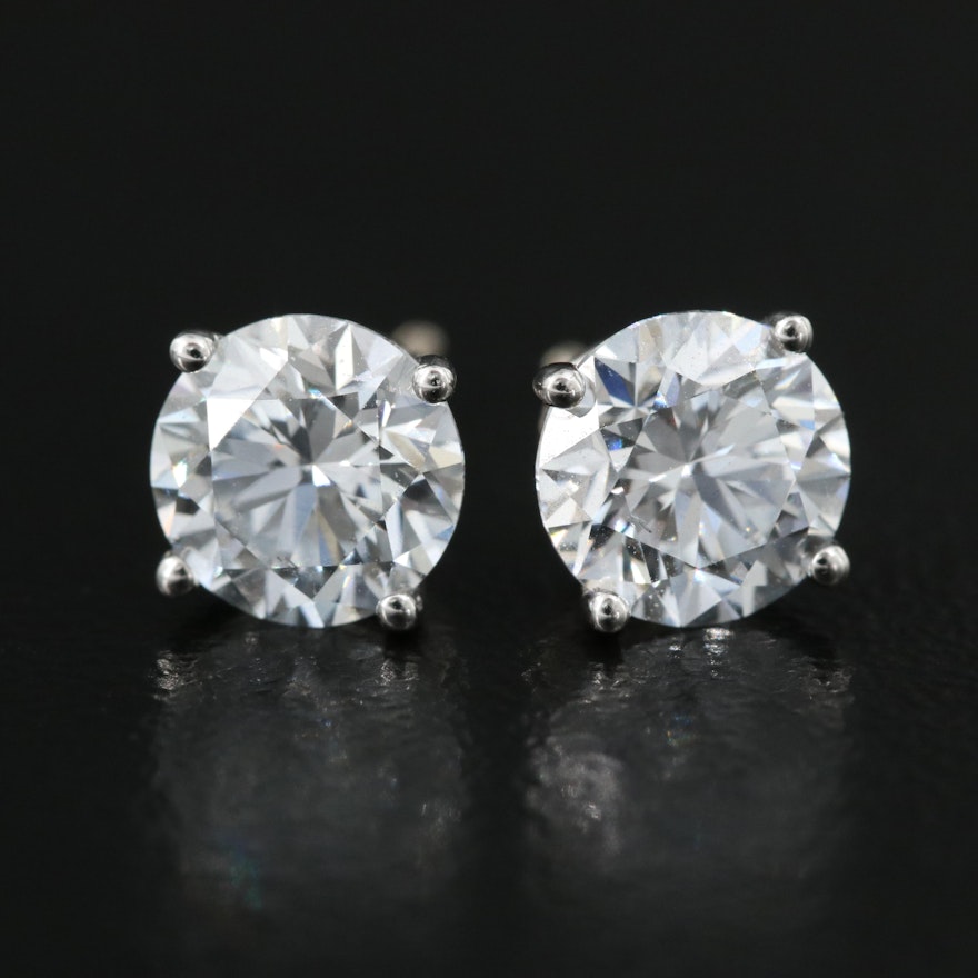 14K 1.57 CTW Lab Grown Diamond Stud Earrings