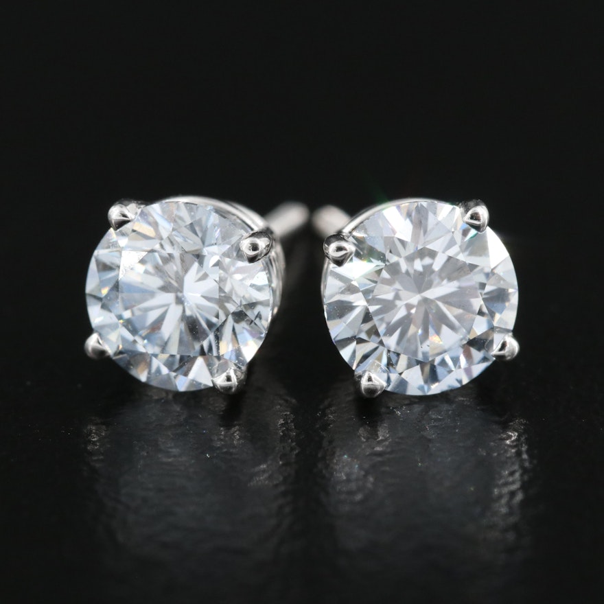 14K 1.62 CTW Lab Grown Diamond Stud Earrings