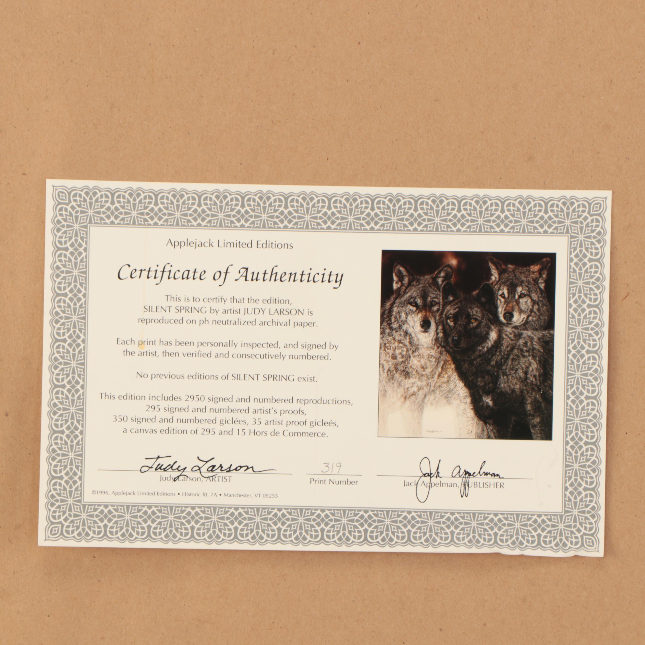 Judy Larson Offset Lithograph "Silent Spring," Late 20th Century