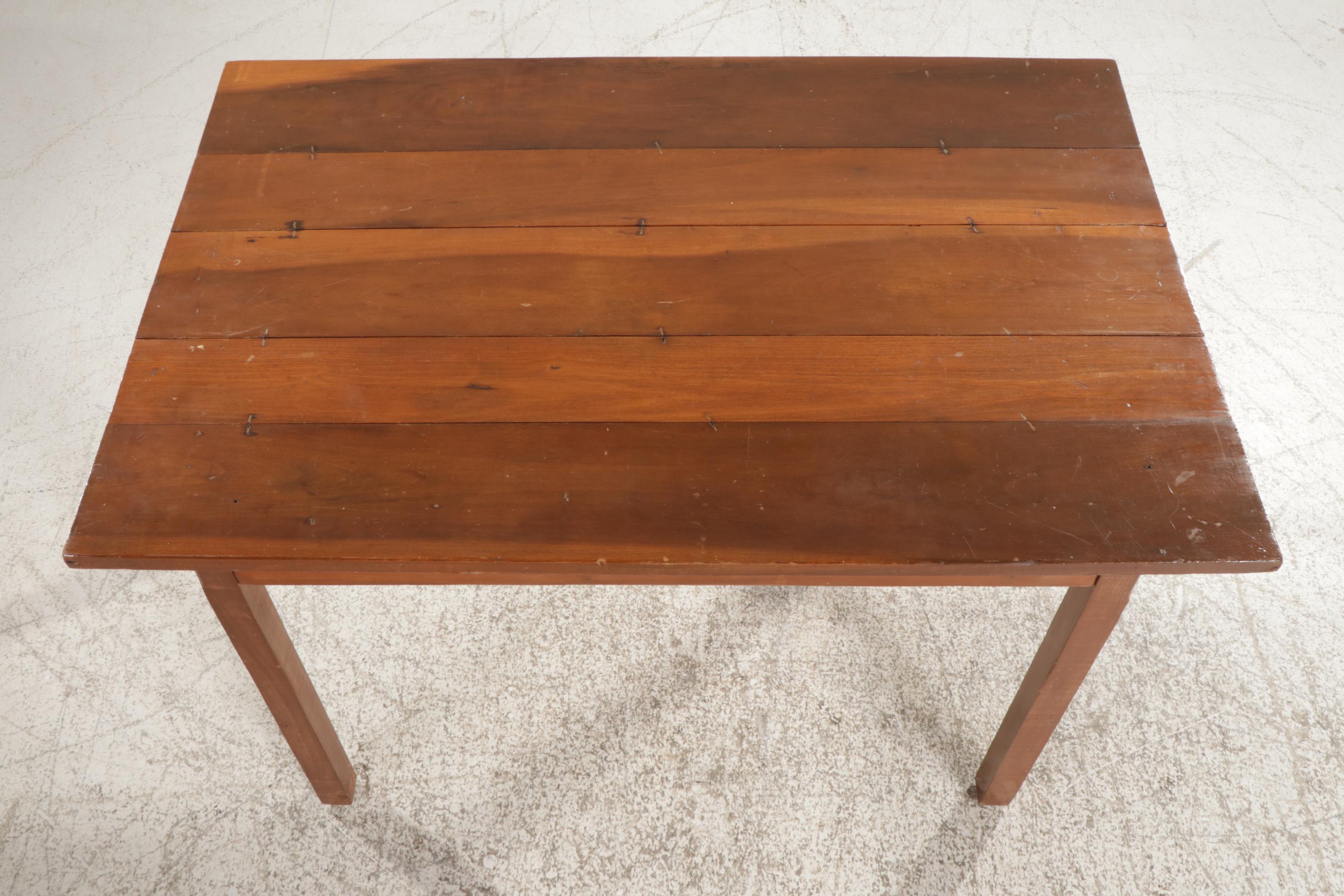 Rustic Walnut Dining Table, Mid-20th Century