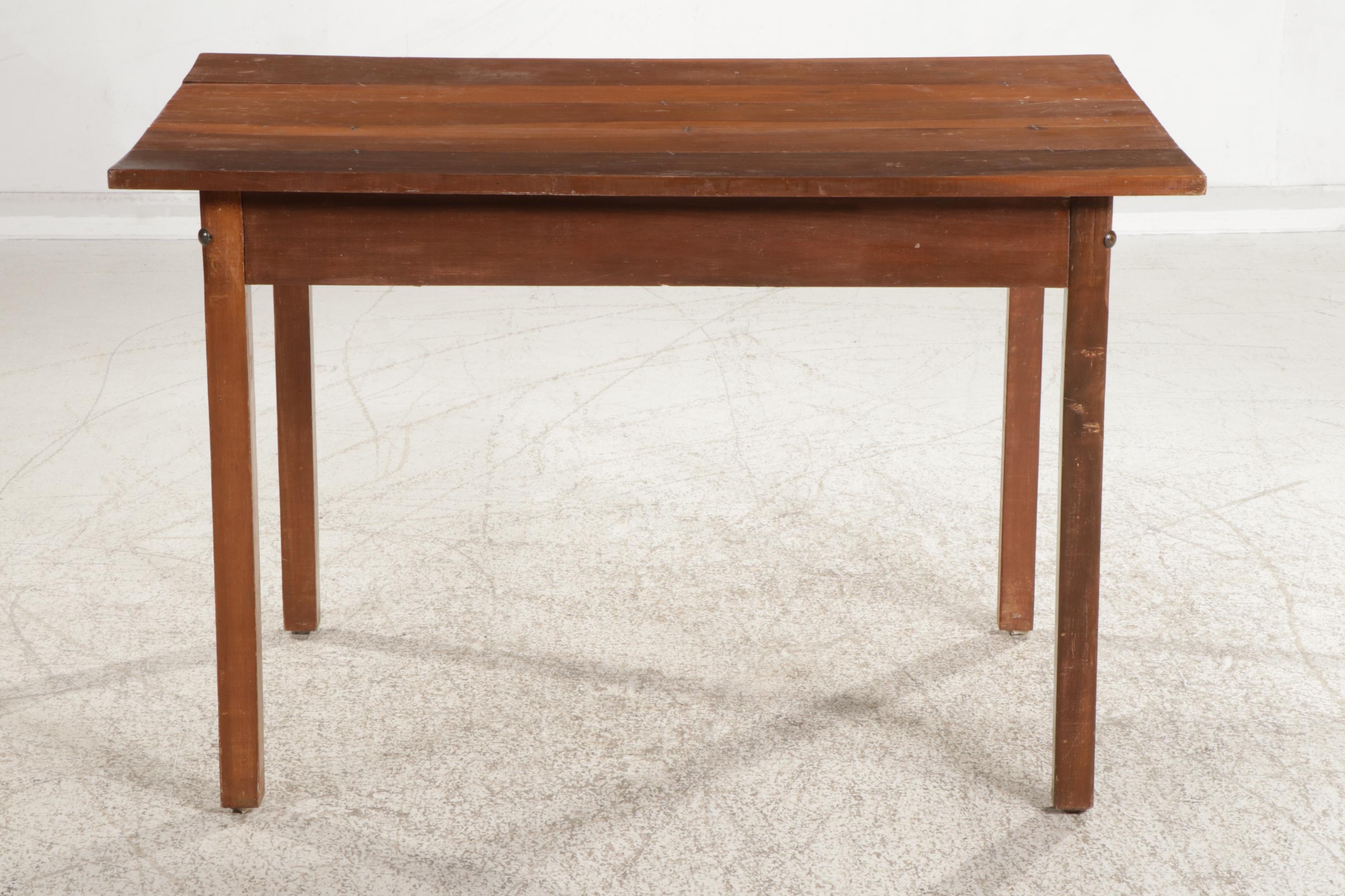 Rustic Walnut Dining Table, Mid-20th Century